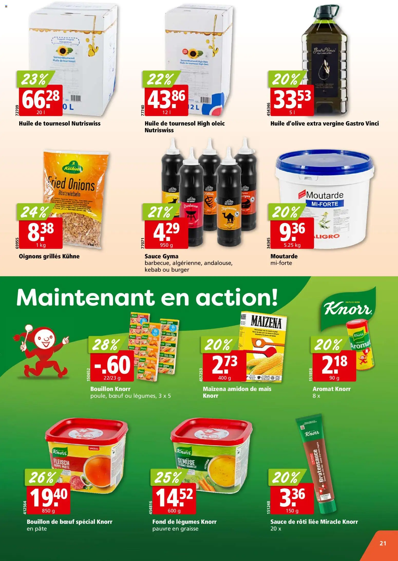 Aligro aktionen Chavannes, Matran, Genève, Sion – gültig ab 21.09.2026 | Seite: 21 | Produkte: Burger, Mais, Gemüse