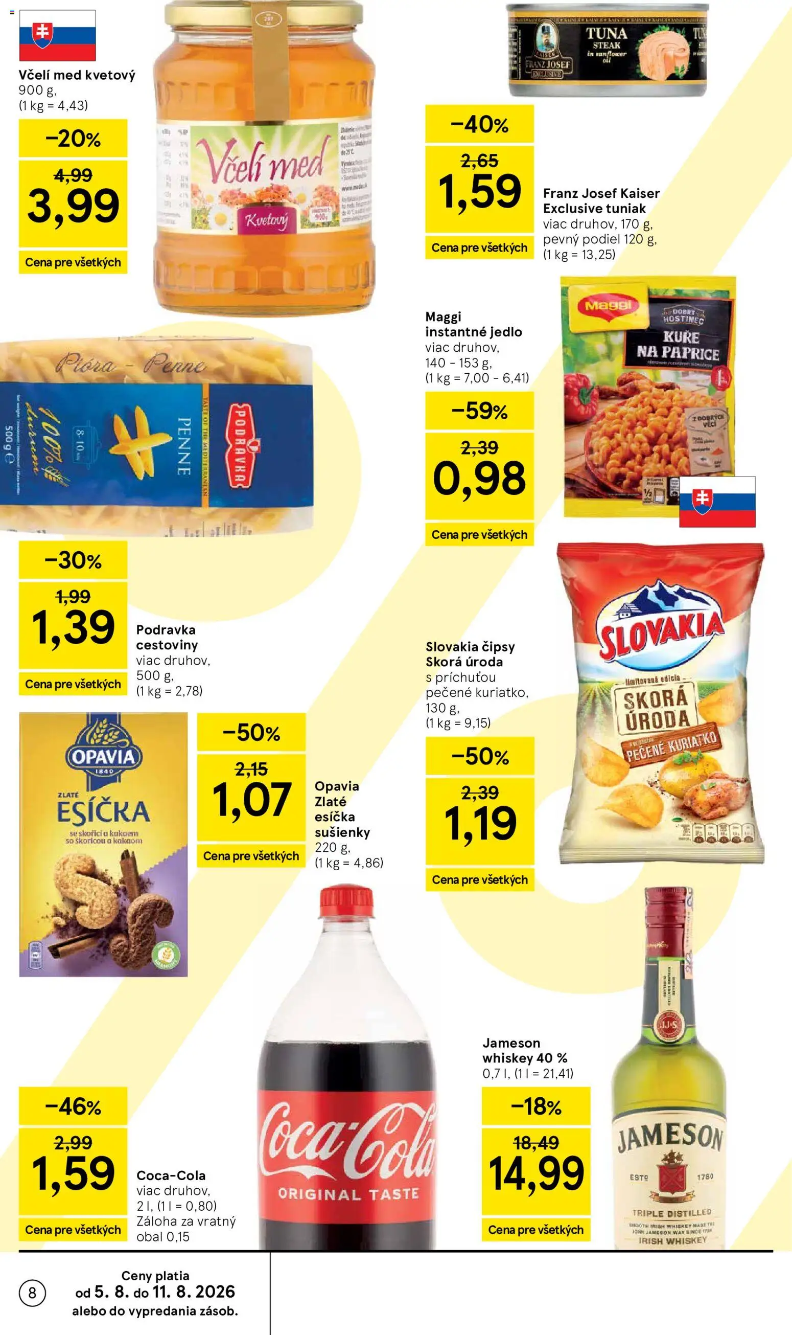 Nové Tesco akcie – leták je platný od 05.08.2026 | Strana: 8