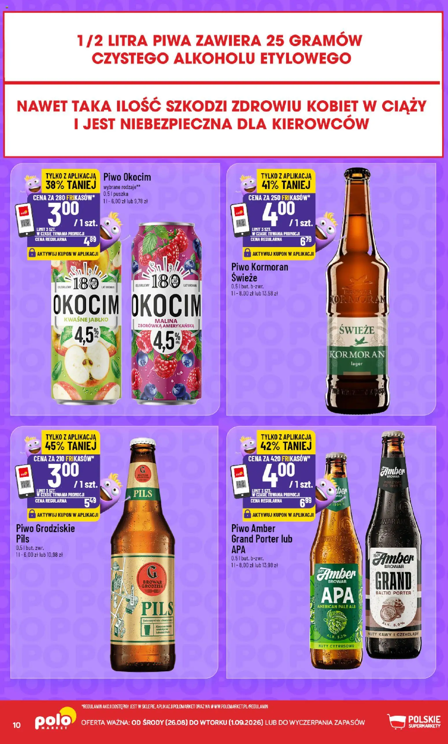POLOmarket gazetka - Frikasowe Hity od 26.08.2026 | Strona: 10 | Produkty: Czekolady, Malina, Piwo