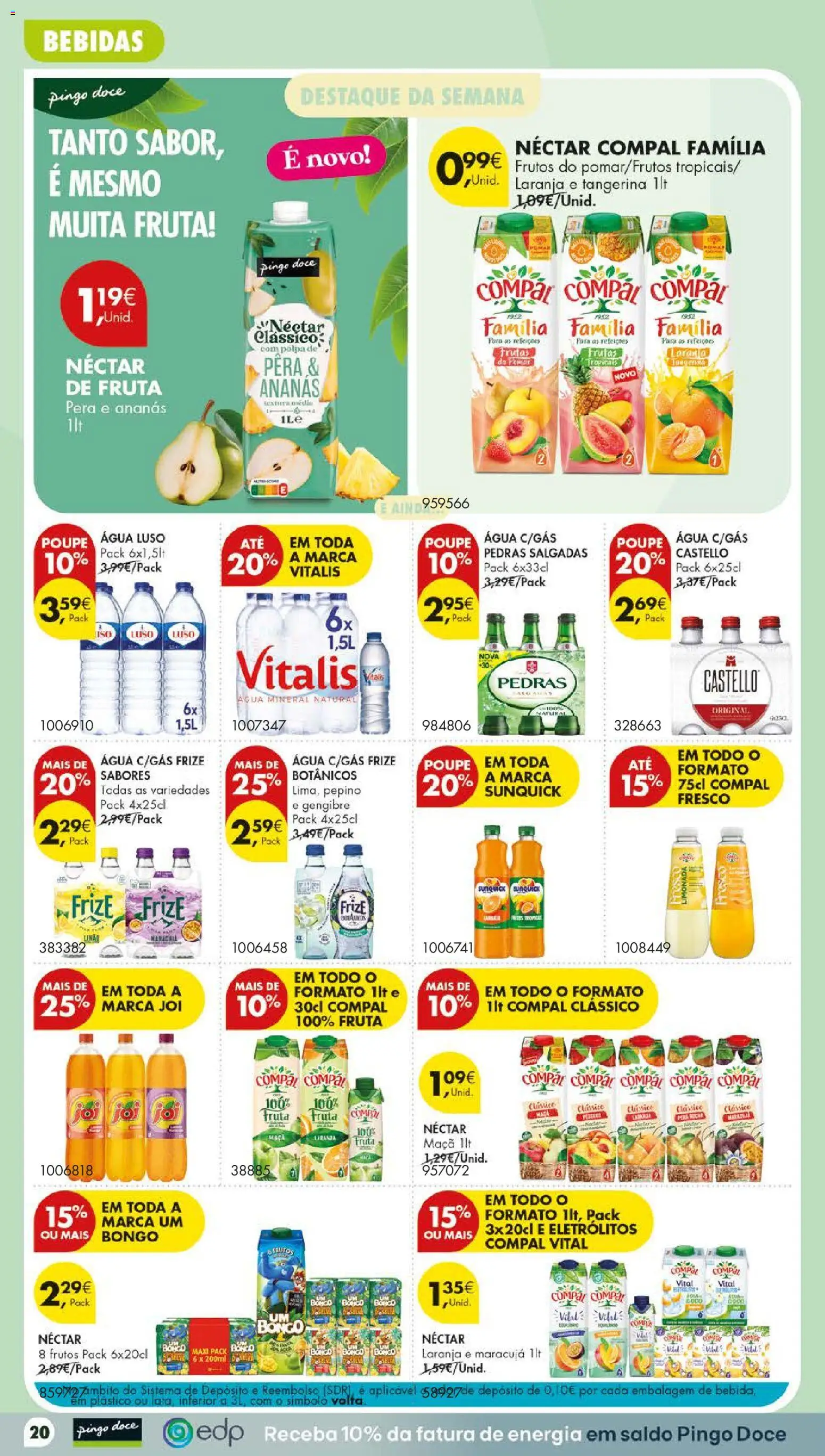 Pingo Doce folheto Poupe Este Fim de Semana │ válido de 29/10/2026 | Página: 22 | Produtos: Gengibre, Água mineral natural, Maça, Limonada