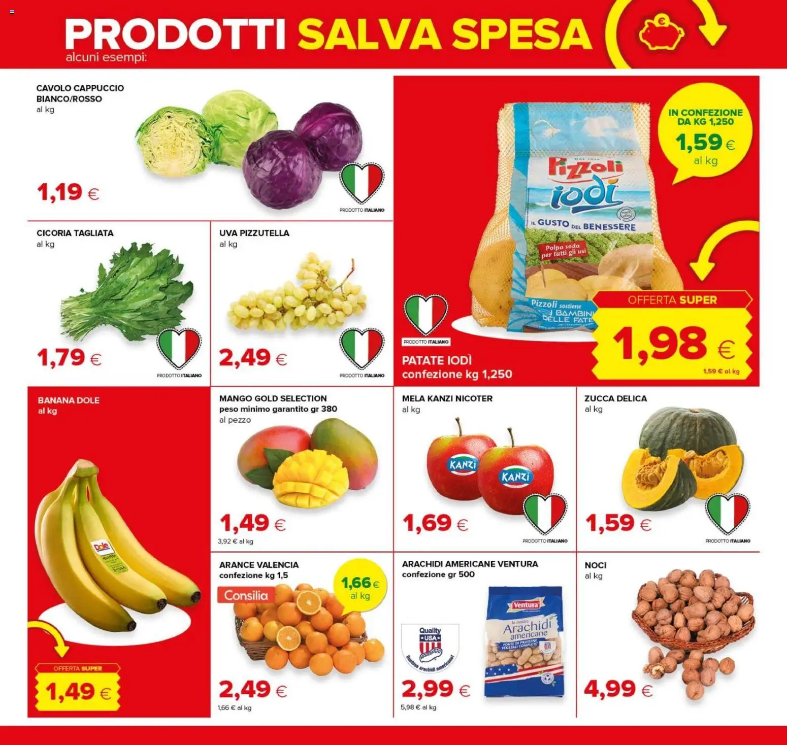 Volantino Oasi del 08/10/2026 | Pagina: 4 | Prodotti: Patate, Mango, Cappuccio, Cavolo cappuccio