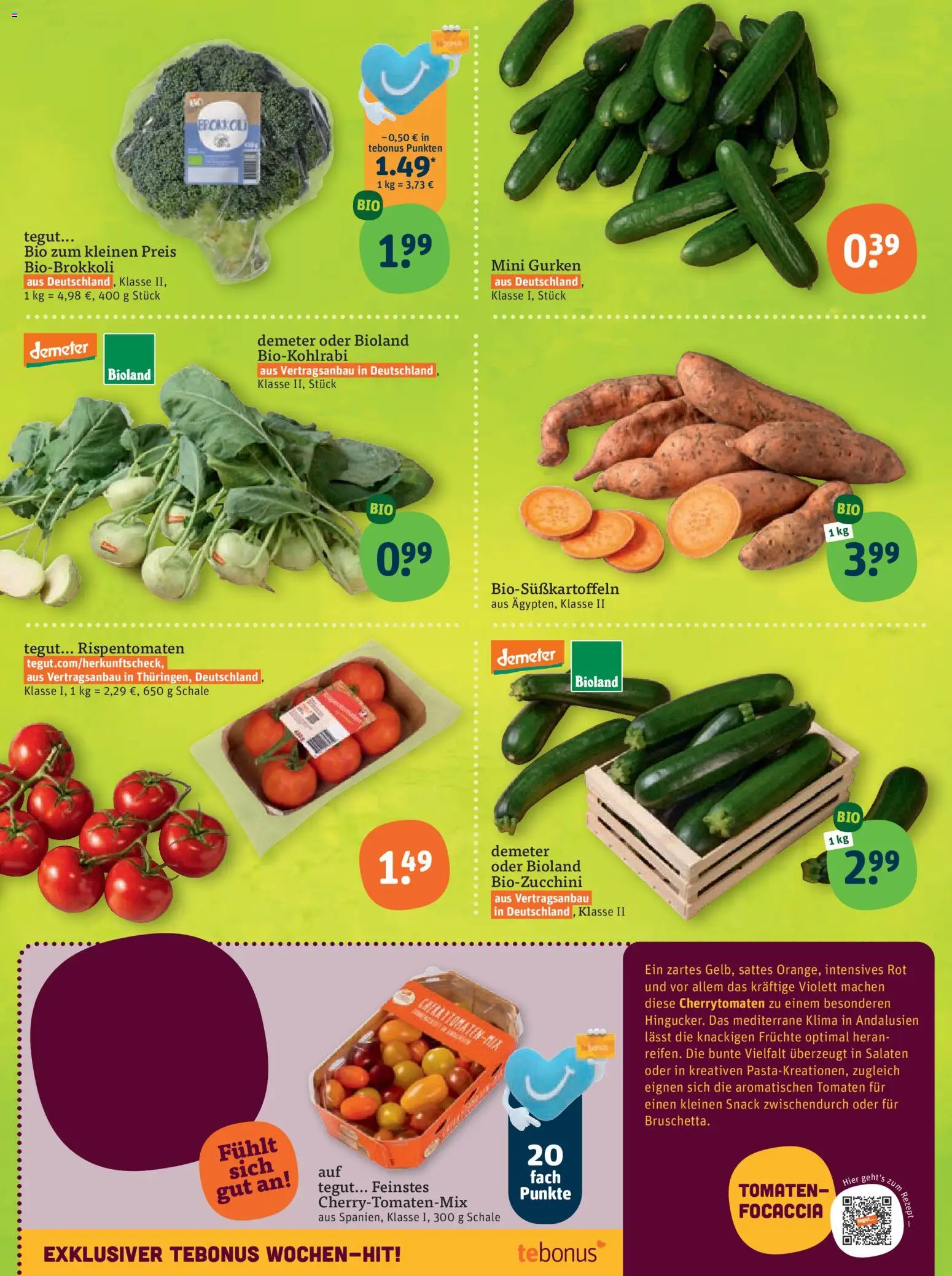 Tegut Prospekt – gültig ab 06.07.2026 | Seite: 4 | Produkte: Tomaten, Gurken