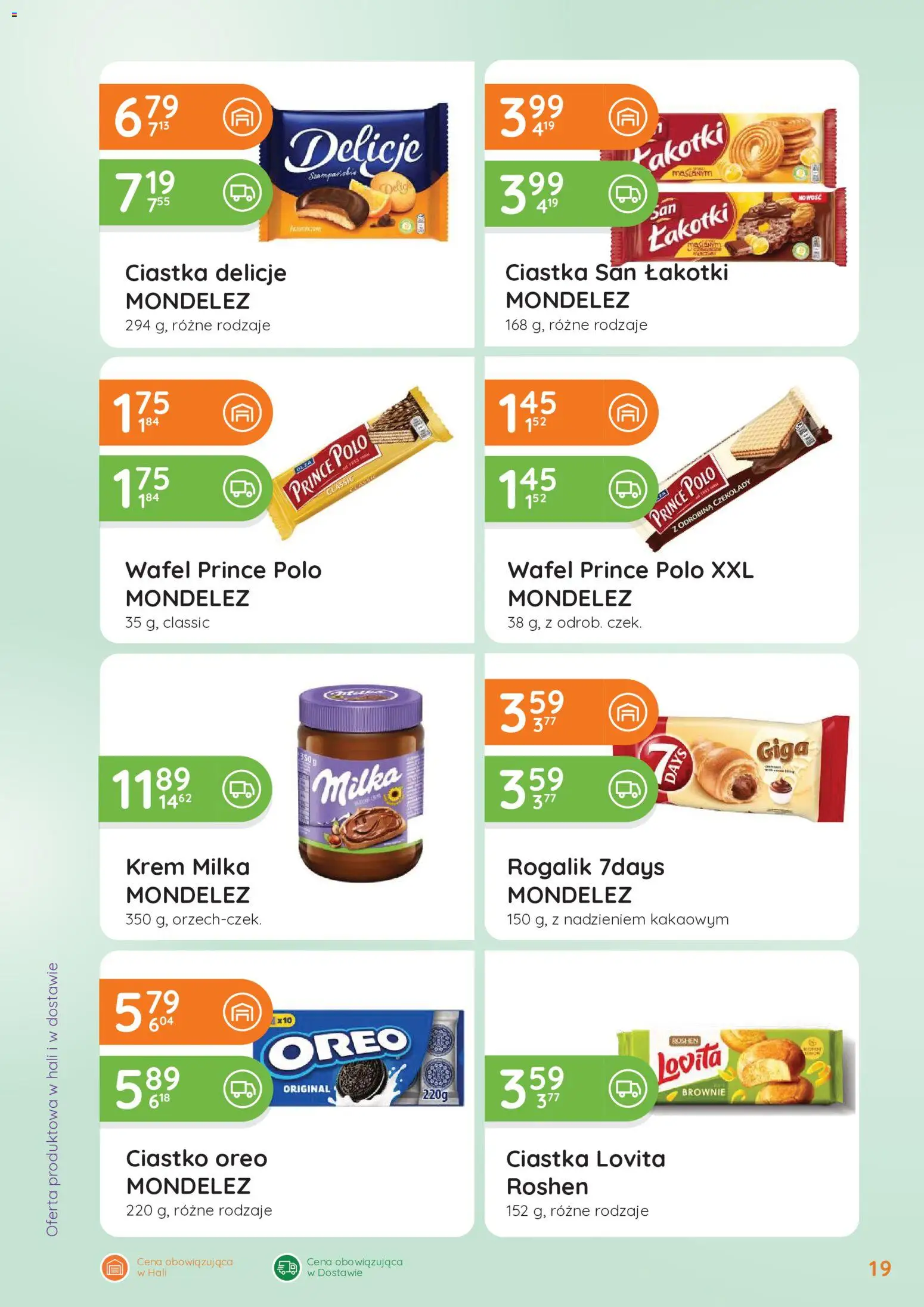 Eurocash gazetka - Oferta Handlowa od 04.05.2026 | Strona: 19 | Produkty: Czekolady, Milka, Ciastka, Krem