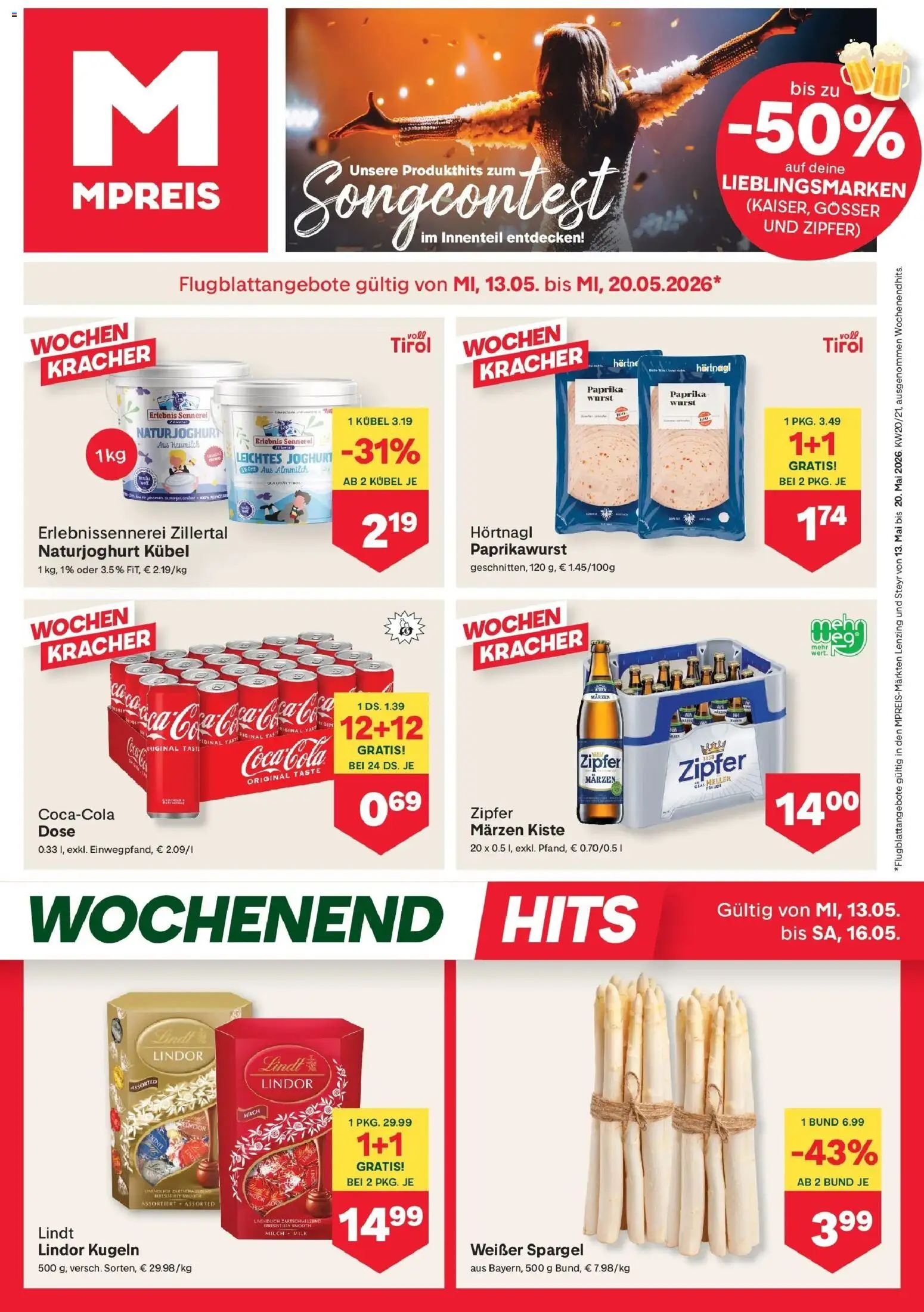 MPREIS Steyr gültig ab 12.05.2026 | Seite: 1 | Produkte: Wurst, Milch, Joghurt