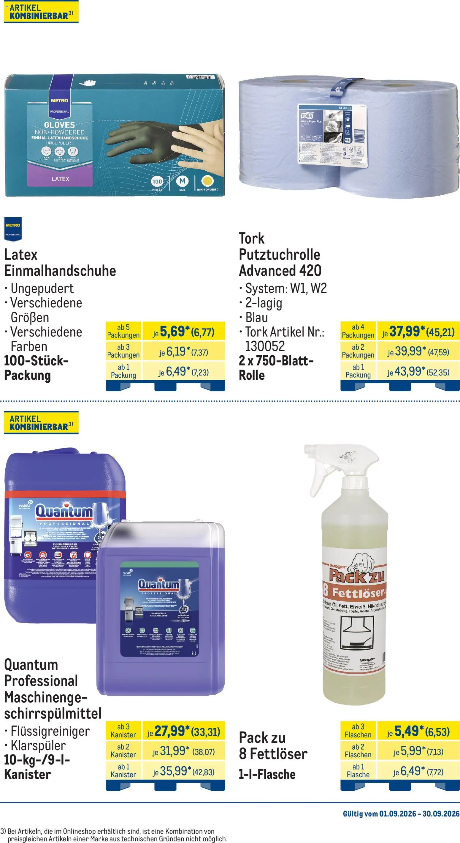 Metro Monats-Menü – gültig ab 01.09.2026 | Seite: 33 | Produkte: Klarspüler