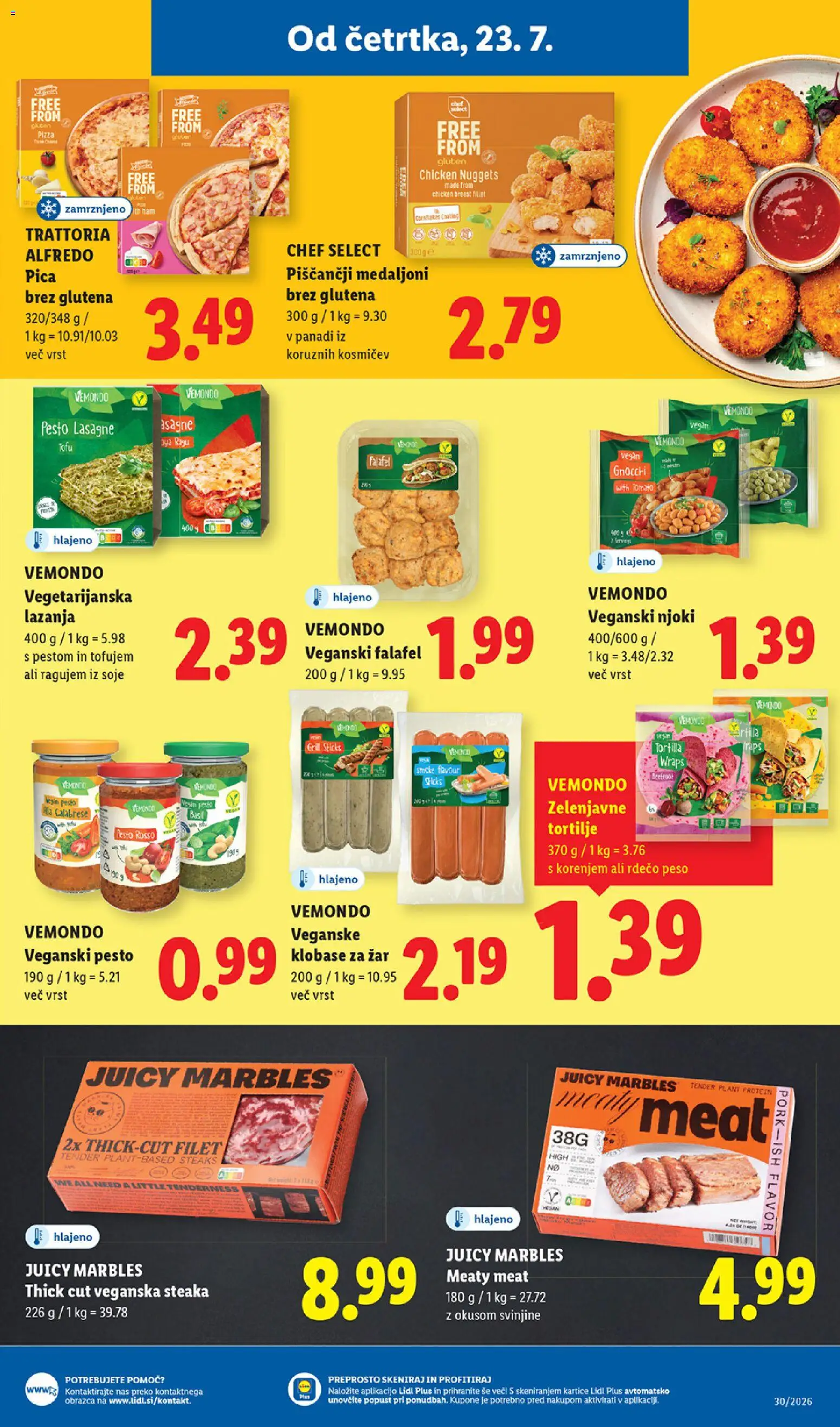 Novi Lidl katalog ponudbe – veljaven od 23.07.2026 | Stran: 25 | Izdelki: Njoki, Pica, Lazanja, Klobase