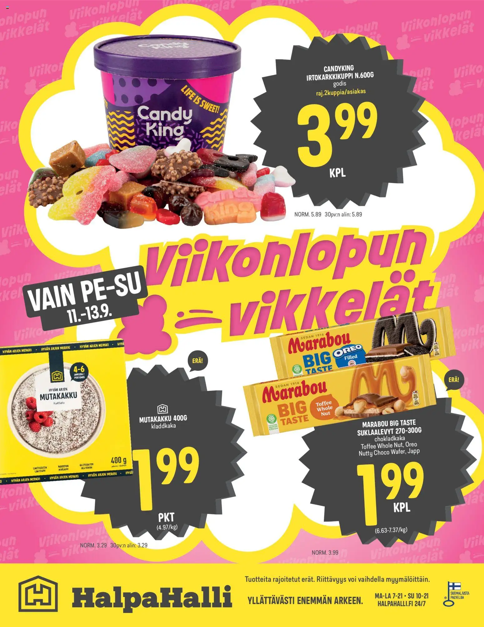 Halpa Halli tarjoukset – voimassa 09/09/2026 alkaen | Sivu: 12 | Tuotteet: Oreo, Suklaalevyt, Voi