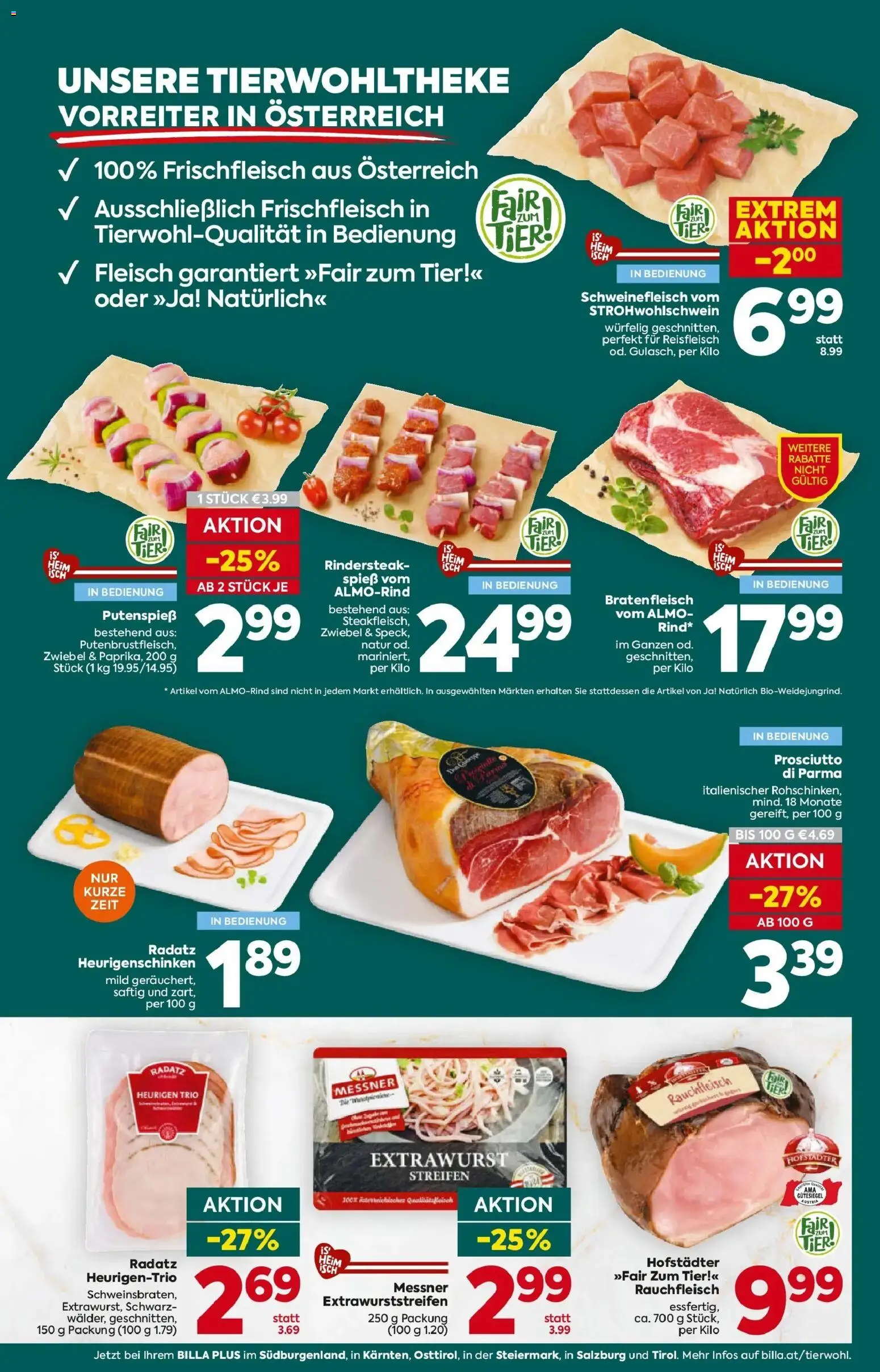 Billa Plus Flugblatt - Salzburg gültig ab 06.08.2026 | Seite: 9 | Produkte: Schweinefleisch