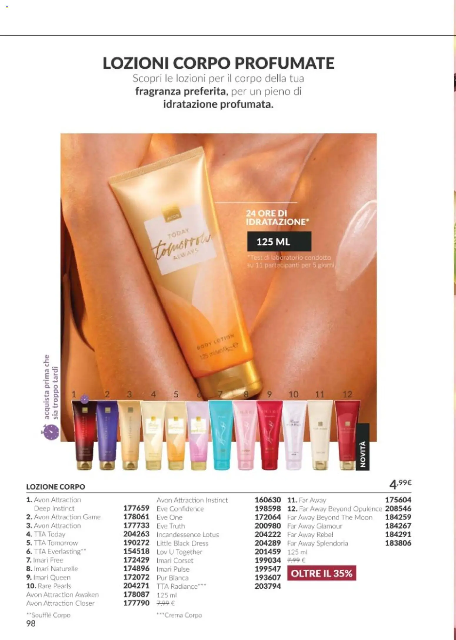 Volantino Avon del 01/10/2026 | Pagina: 98 | Prodotti: Crema, The, Fragranza