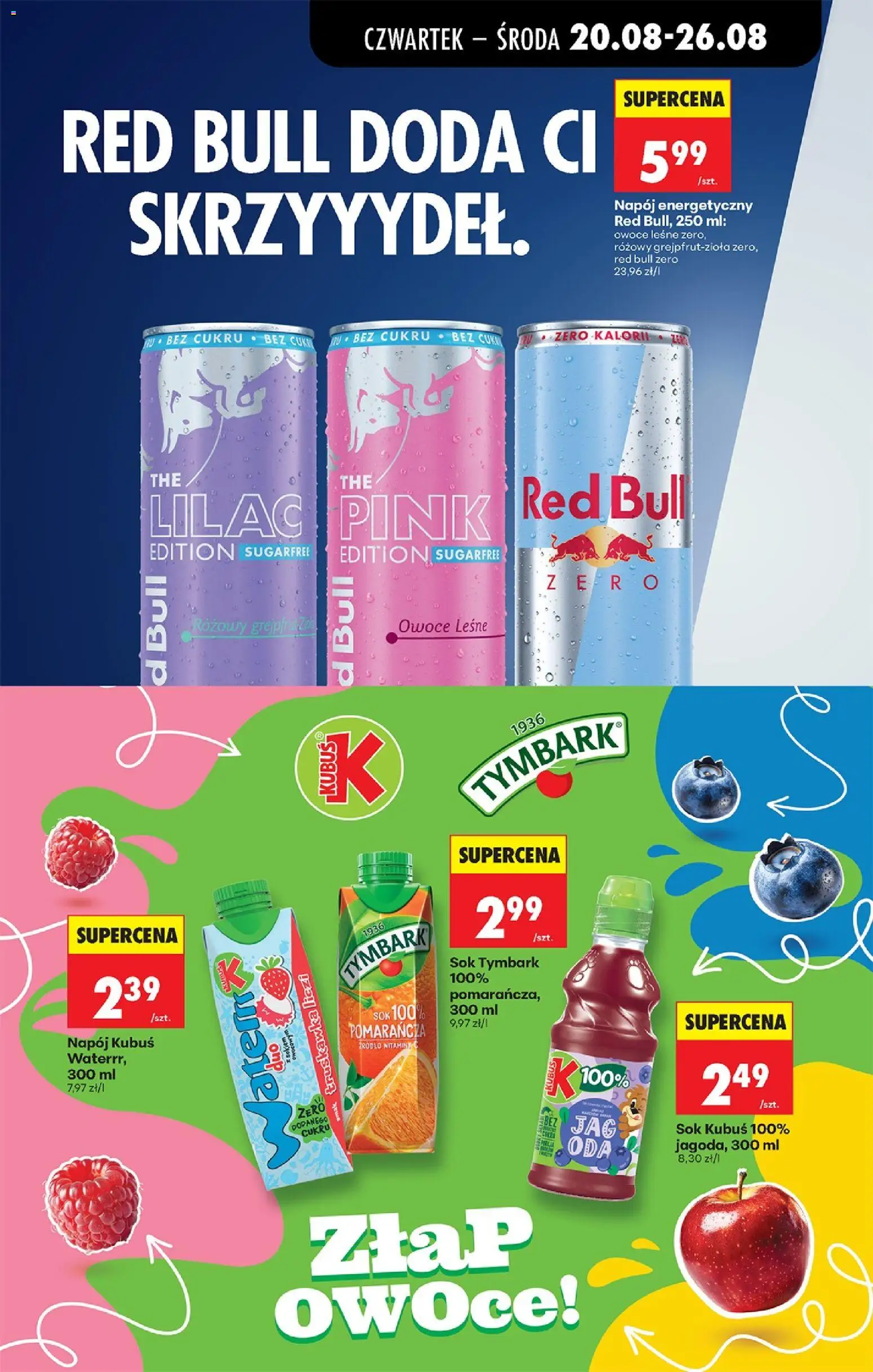 Biedronka Polsko leták - Codziennie niskie ceny od 20.08.2026 | Strana: 71 | Produkty: Red Bull