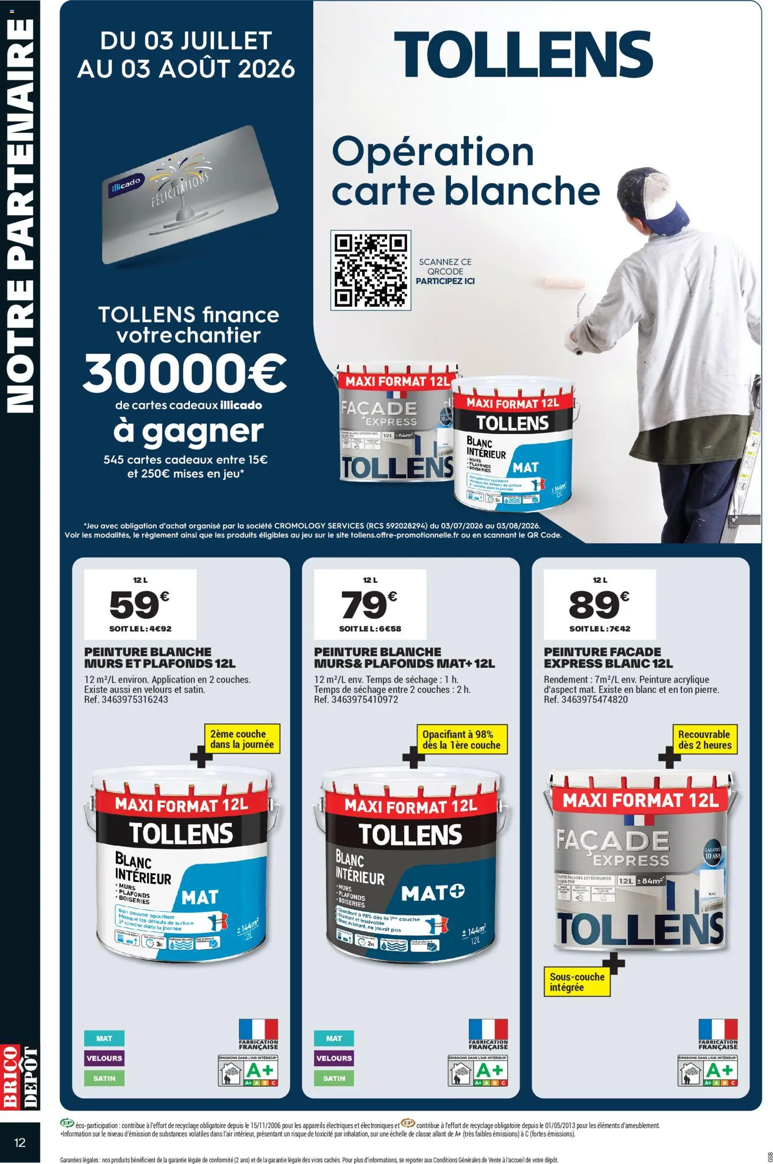 {H1} | Page: 12 | Produits: Peinture Blanche, Couches, Masque