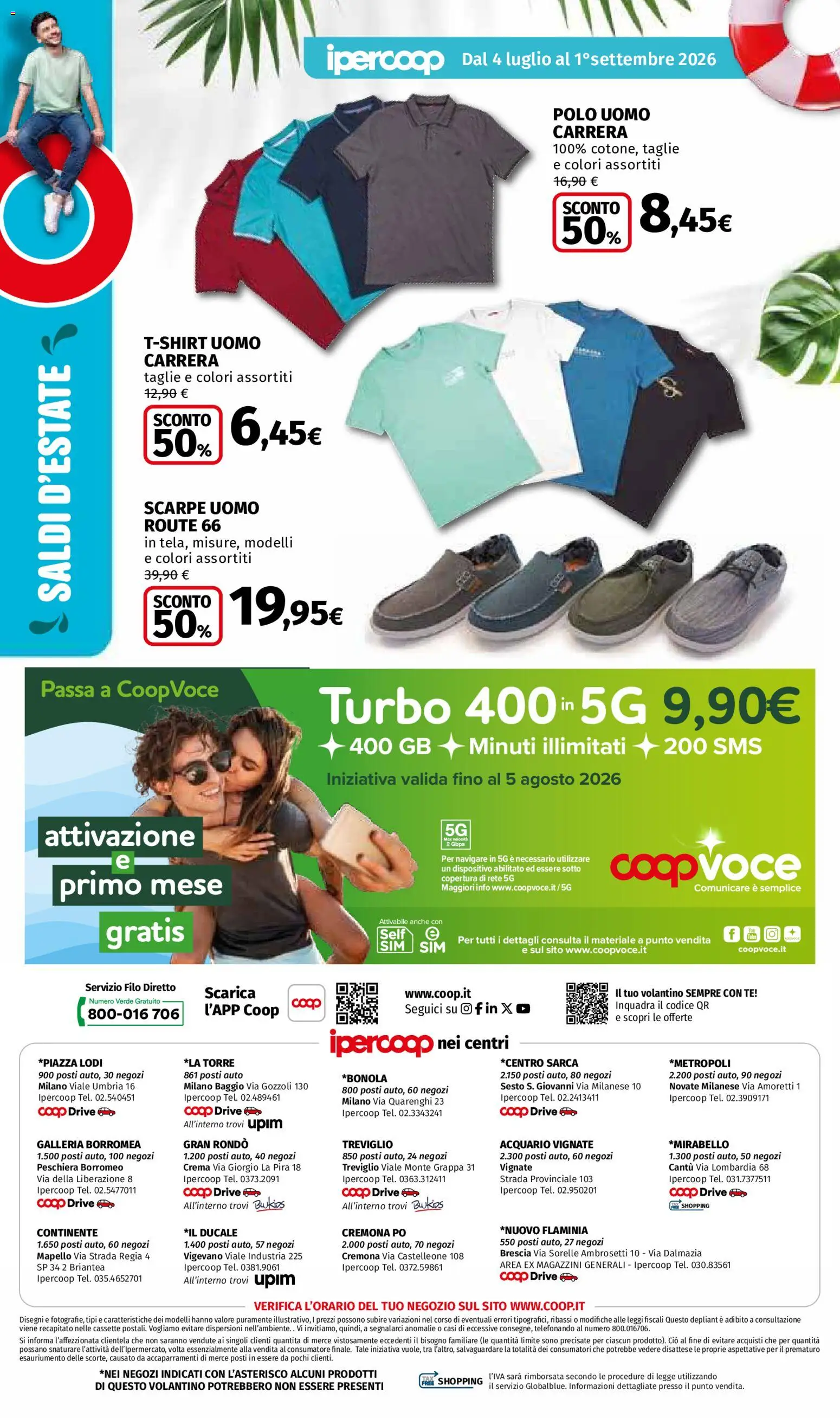 Volantino Ipercoop del 04/07/2026 | Pagina: 12 | Prodotti: Tè, Scarpe, Polo, Grappa