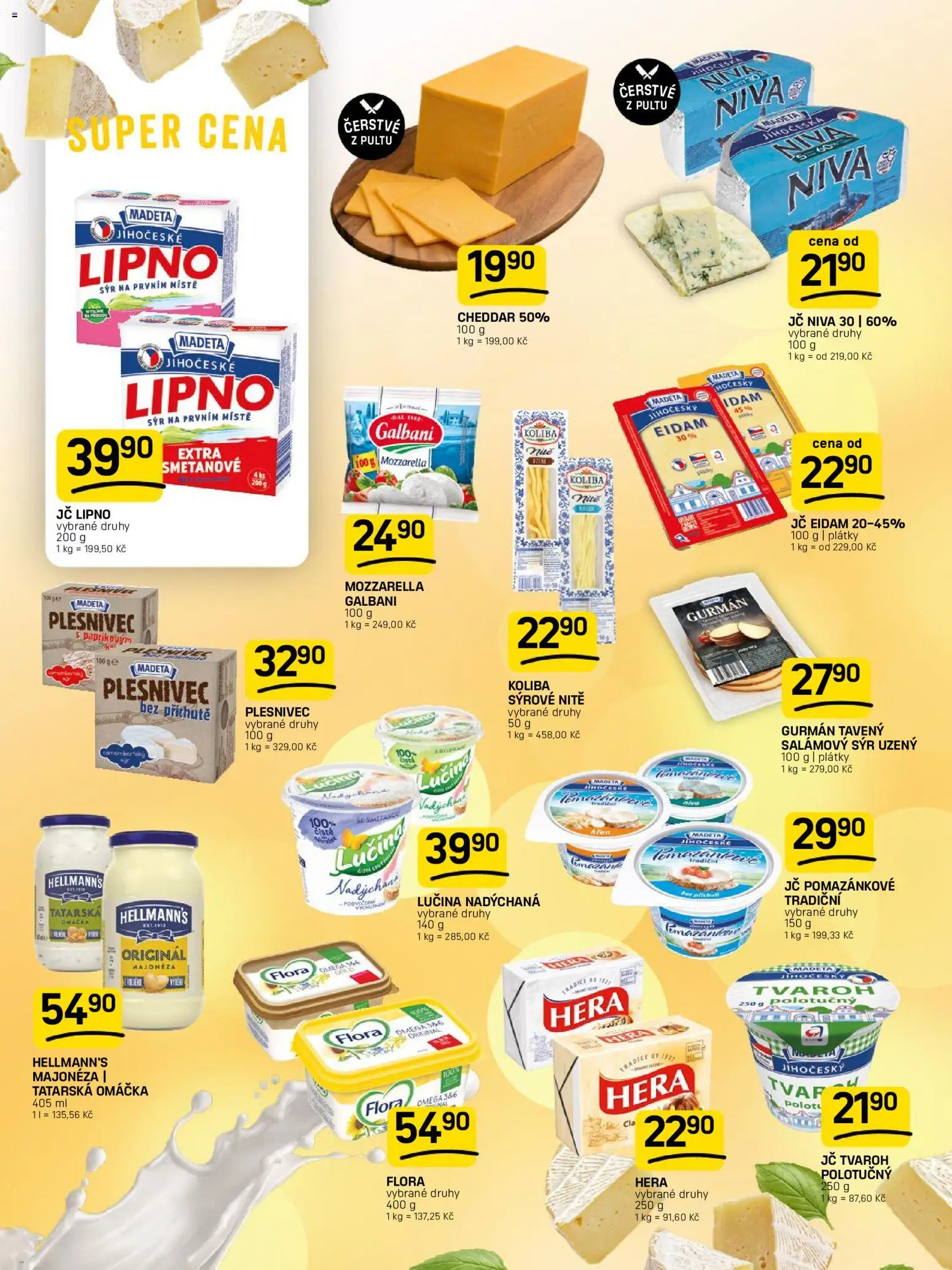 Flop leták od 14.10.2026 | Strana: 4 | Produkty: Lučina, Eidam, Tatarská omáčka, Cheddar