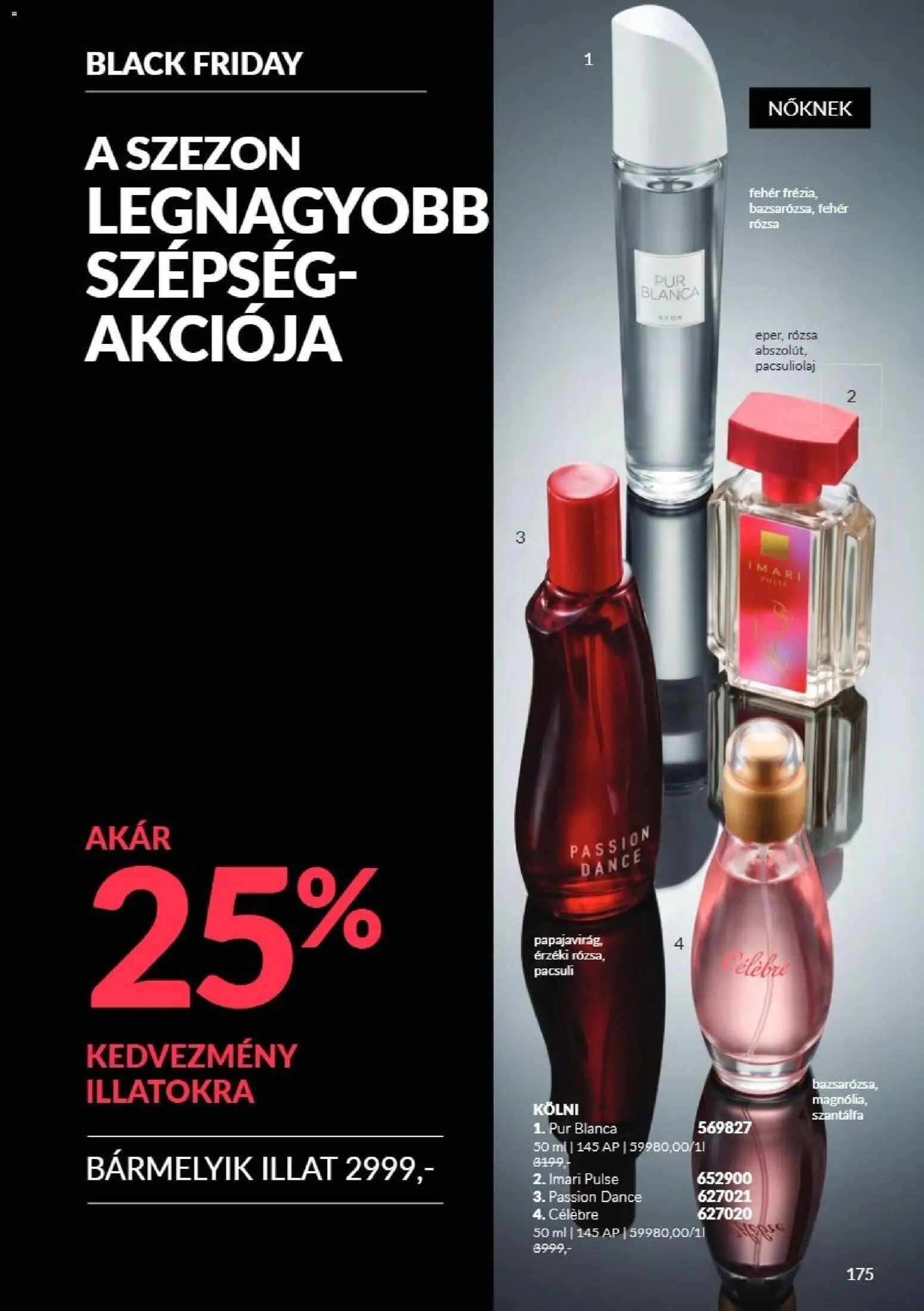 Avon akciós ujság - amely érvényes a következő dátumtól: 2026.11.01. | Oldal: 175 | Termékek: Kölni, Pur