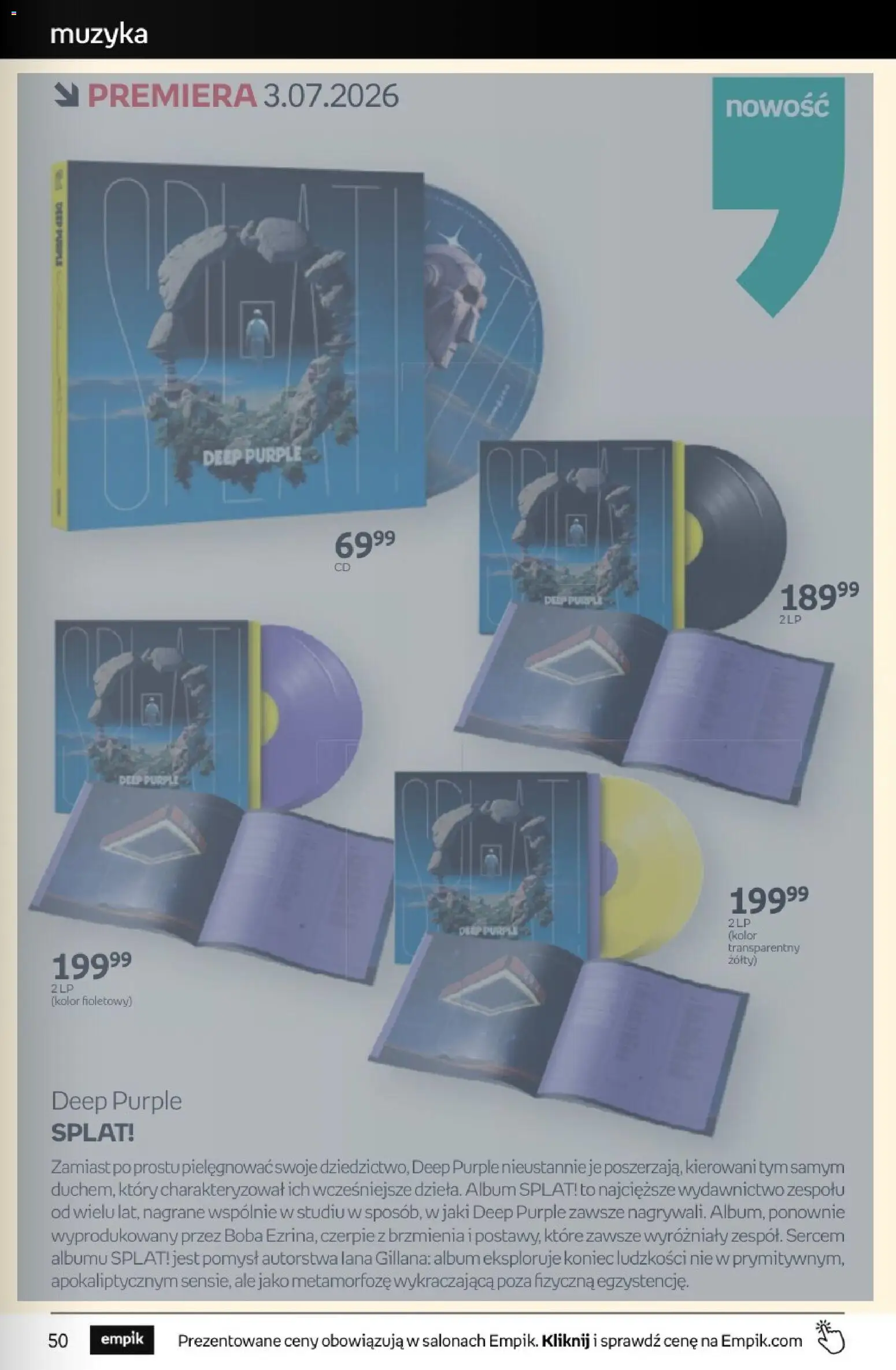 Empik promocje - Tom kultury Muzyka od 01.07.2026 | Strona: 3