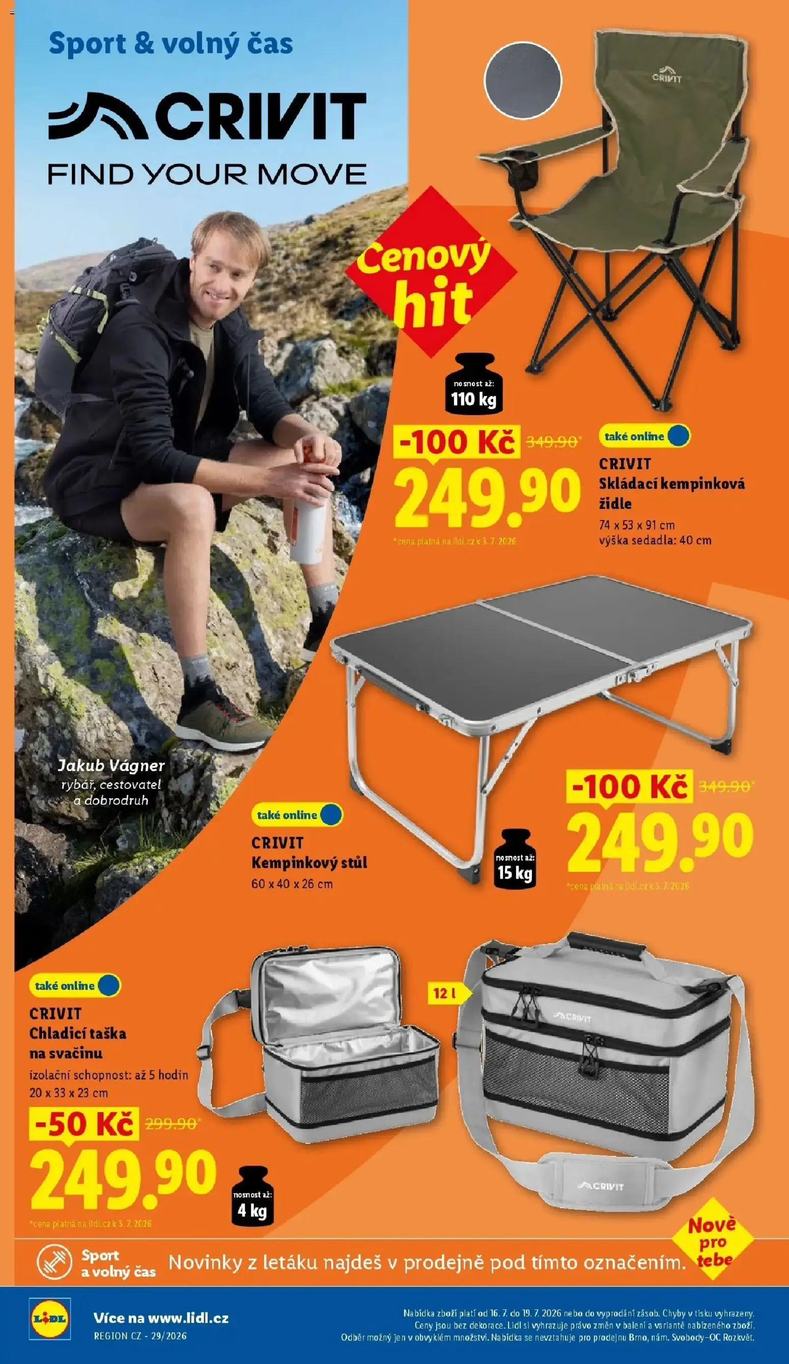 Lidl aktuální leták od 16.07.2026 | Strana: 40 | Produkty: Taška, Chladící taška, Stůl, Židle