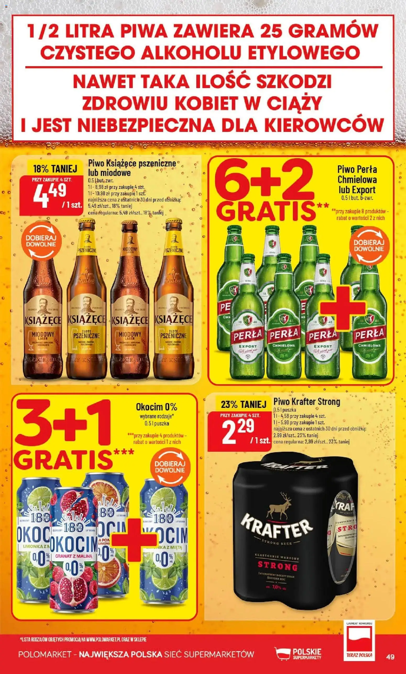 POLOmarket gazetka od 22.04.2026 | Strona: 49 | Produkty: Malina, Mięta, Piwo perła, Piwo