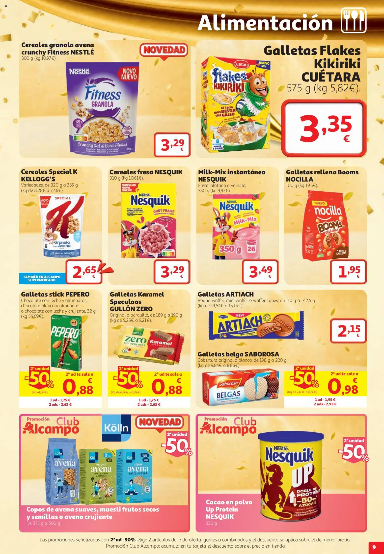 Alcampo folleto Irún │ válido desde el 22/10/2026 | Página: 9 | Productos: Polvo, Chocolate, Copos, Cacao