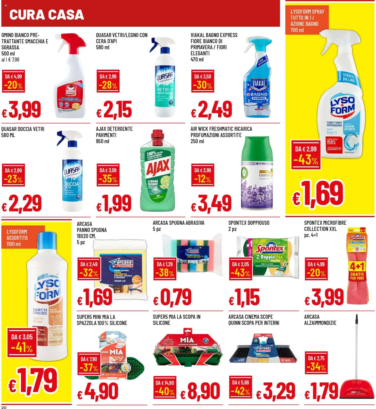 Volantino Galassia del 09.04.2026 | Pagina: 20 | Prodotti: Spugna, Detergente, Limone, Scopa