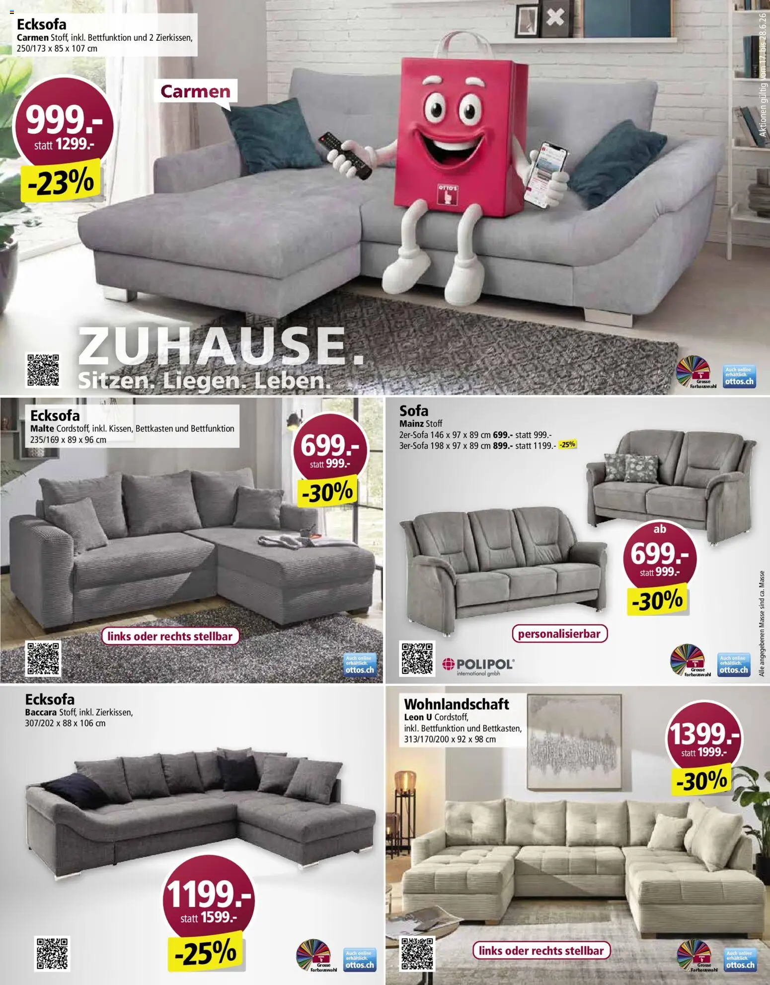 Otto's aktionen – gültig ab 17.06.2026 | Seite: 5 | Produkte: Sofa, Ecksofa, Wohnlandschaft
