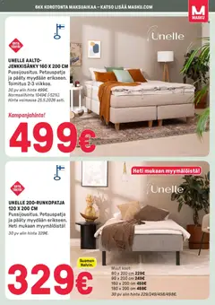 Masku-mainoslehti voimassa 15.05.2026 alkaen | Sivu: 15 | Tuotteet: Jenkkisänky, Petauspatja