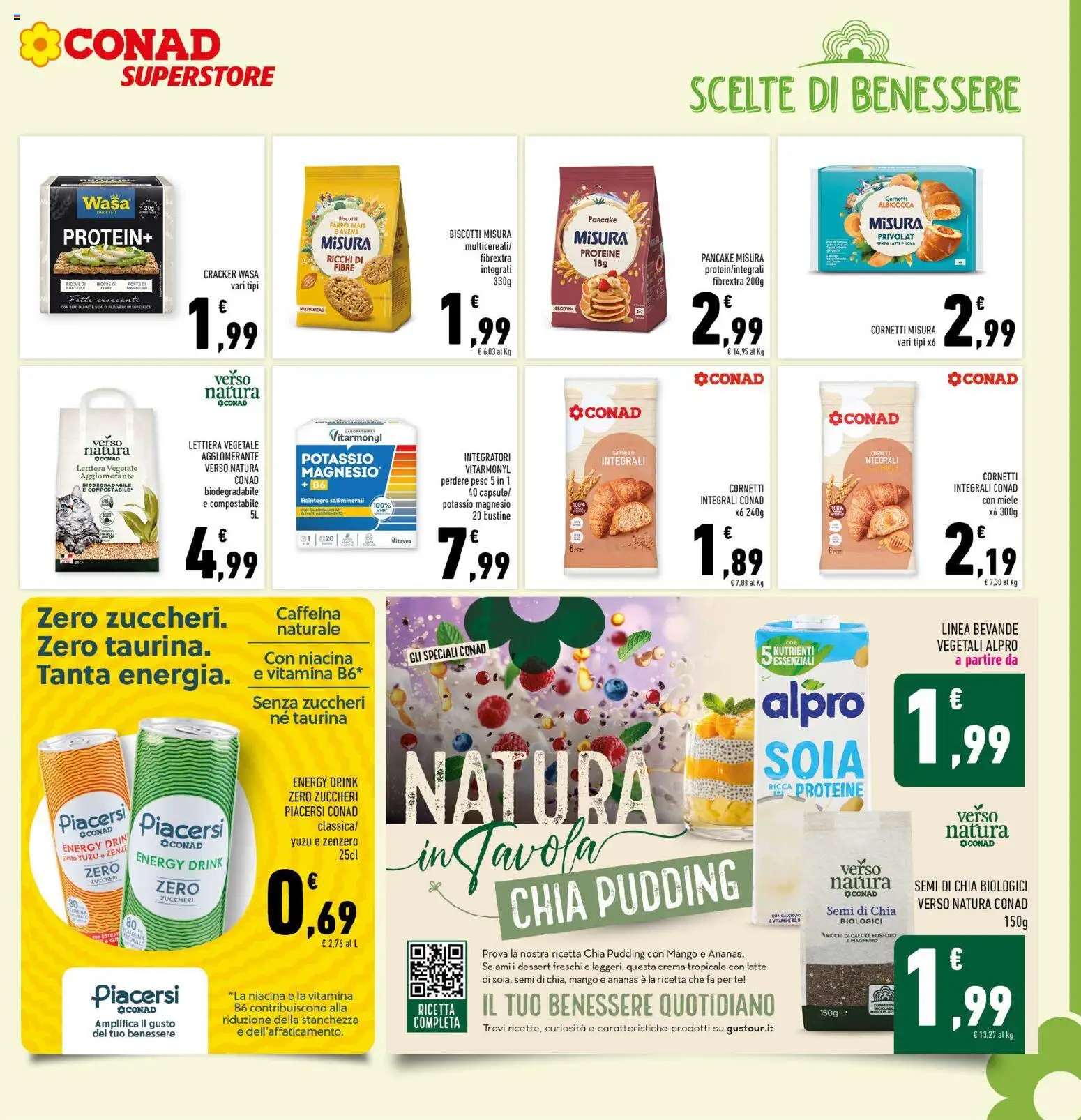 Volantino Conad del 15/07/2026 | Pagina: 13 | Prodotti: Biscotti, Latte, Ananas, Miele