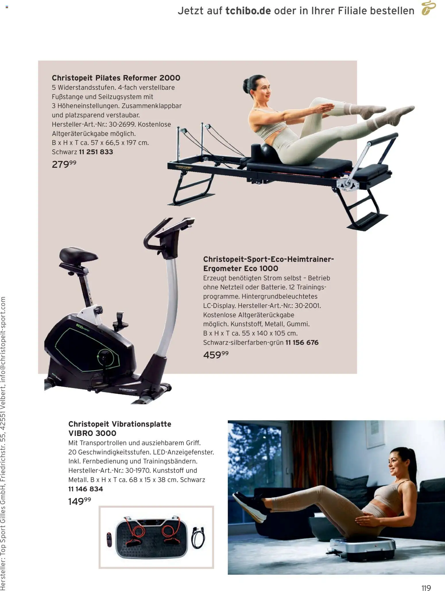 Angebote Tchibo – gültig ab 08.10.2026 | Seite: 119 | Produkte: Top, Ergometer, Netzteil