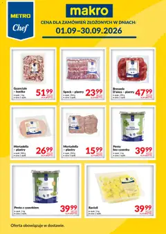 Pogląd oferty "Makro gazetka - Metro Chef w dostawie II" - ważna od 01.09.2026 | Strona: 3 | Produkty: Ravioli, Pesto