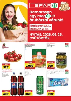 Spar Bp. Kossuth u. üzlet megújulás - amely érvényes a következő dátumtól: 25.06.2026