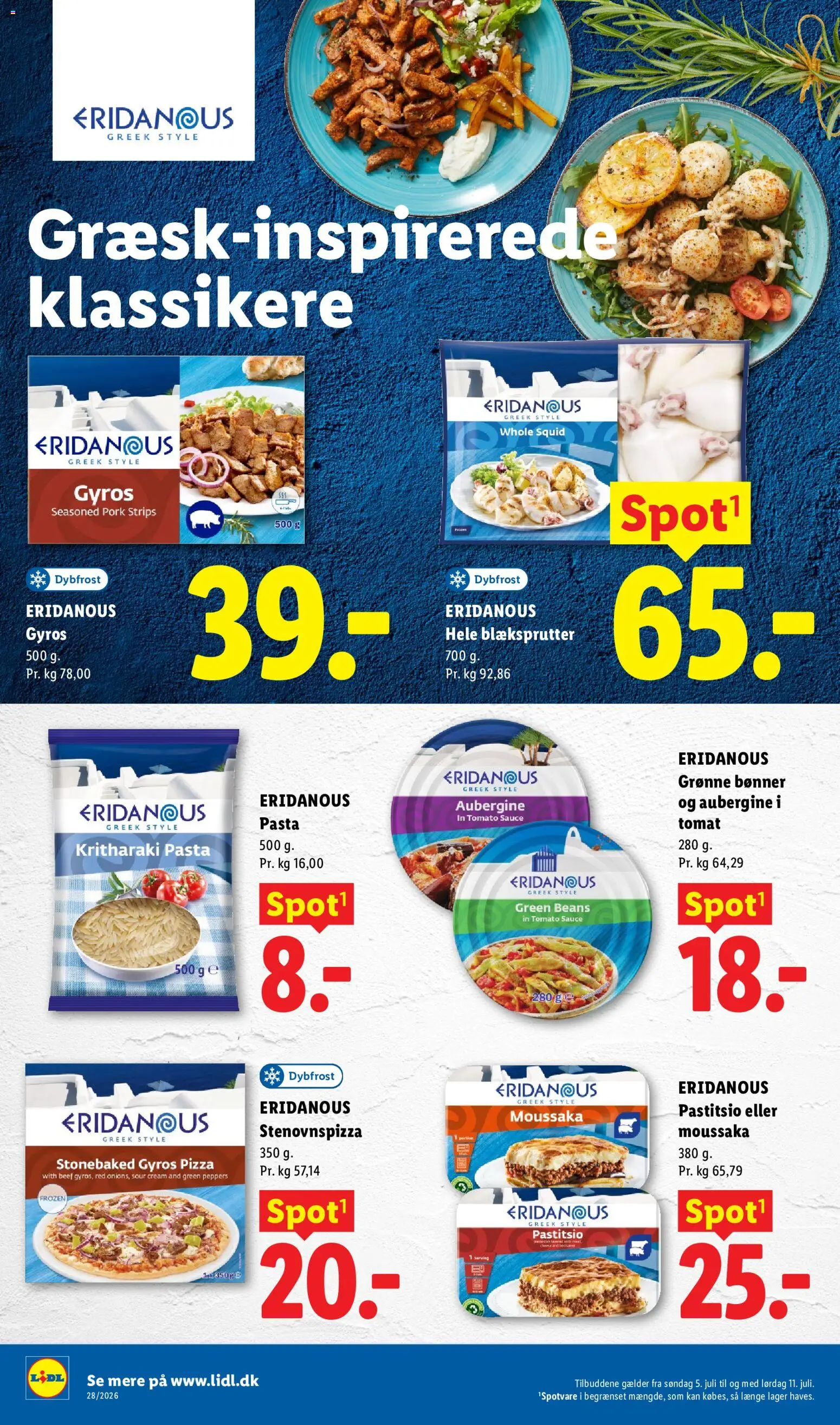 Lidl tilbudsavis – gyldig fra 05/07/2026 | Side: 28 | Produkter: Pizza, Aubergine, Søm, Grønne Bønner
