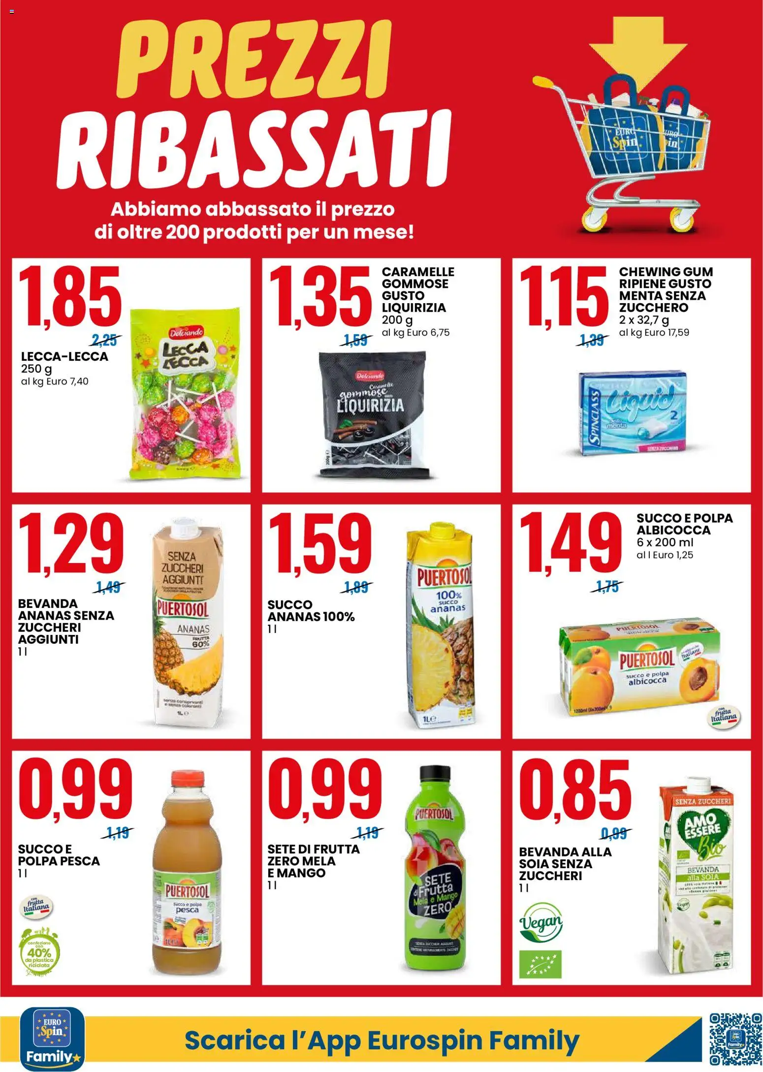Volantino Eurospin del 01/07/2026 | Pagina: 10 | Prodotti: Zucchero, Pesca, Ananas, Menta