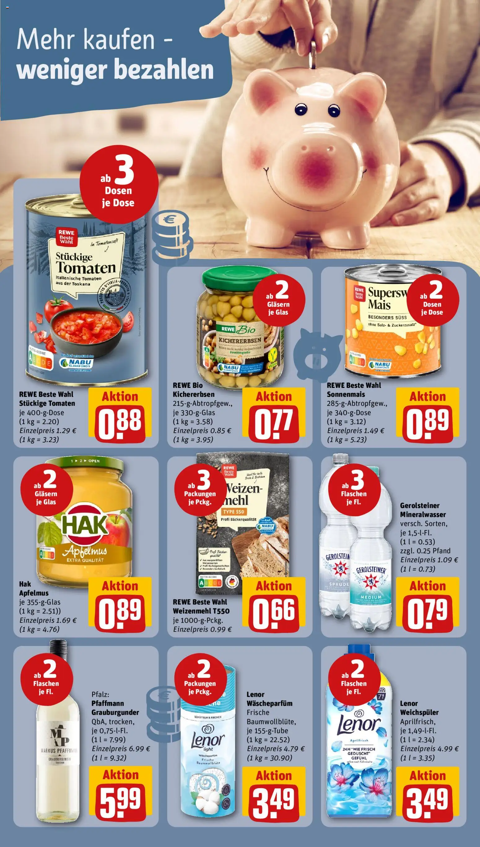 Rewe ihr Kaufpark Prospekt – gültig ab 01.06.2026 | Seite: 16 | Produkte: Lenor, Mineralwasser, Salz, Gerolsteiner