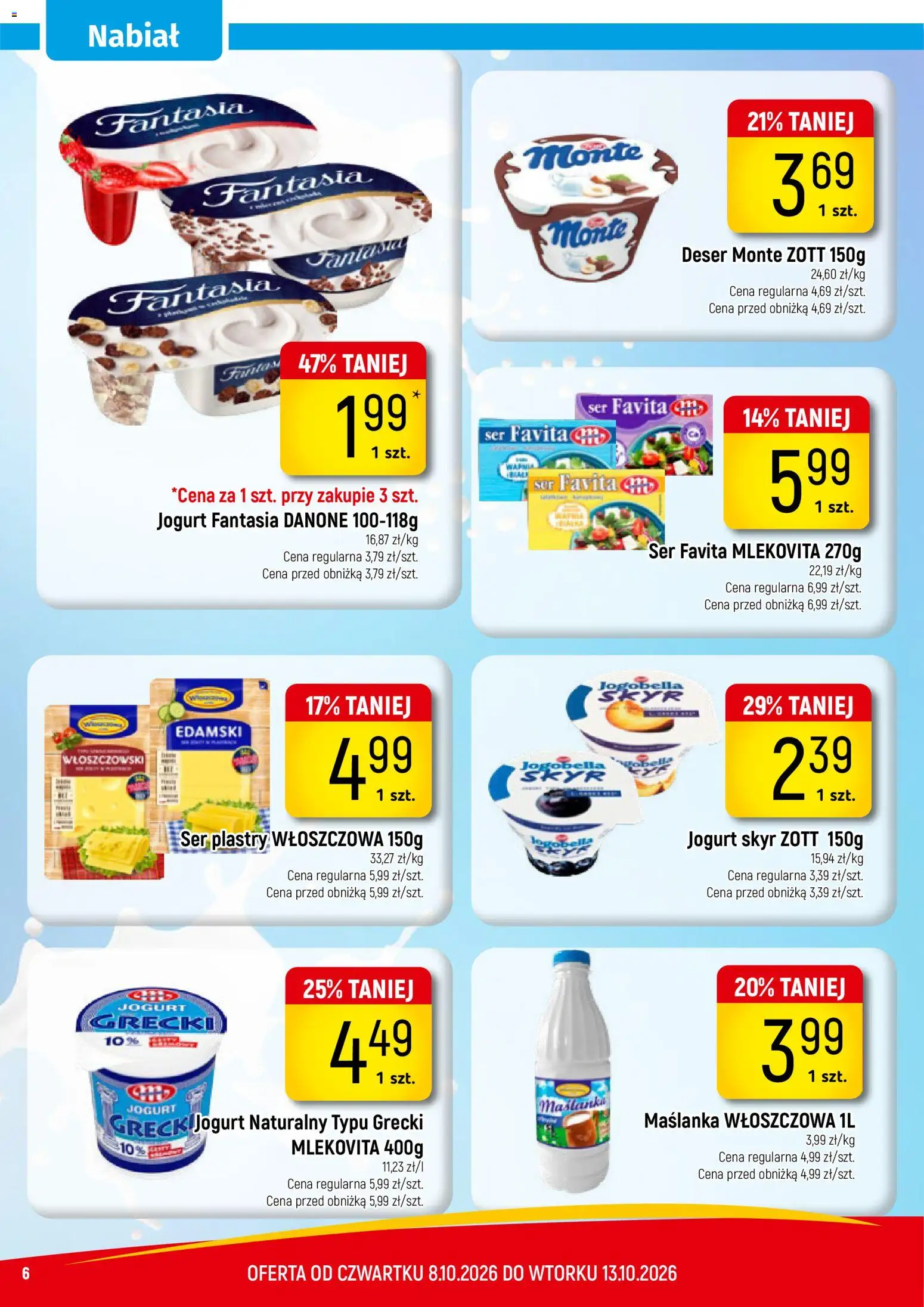 Piotruś Pan gazetka od 10.10.2026 | Strona: 6 | Produkty: Maślanka, Ser favita, Ser, Skyr