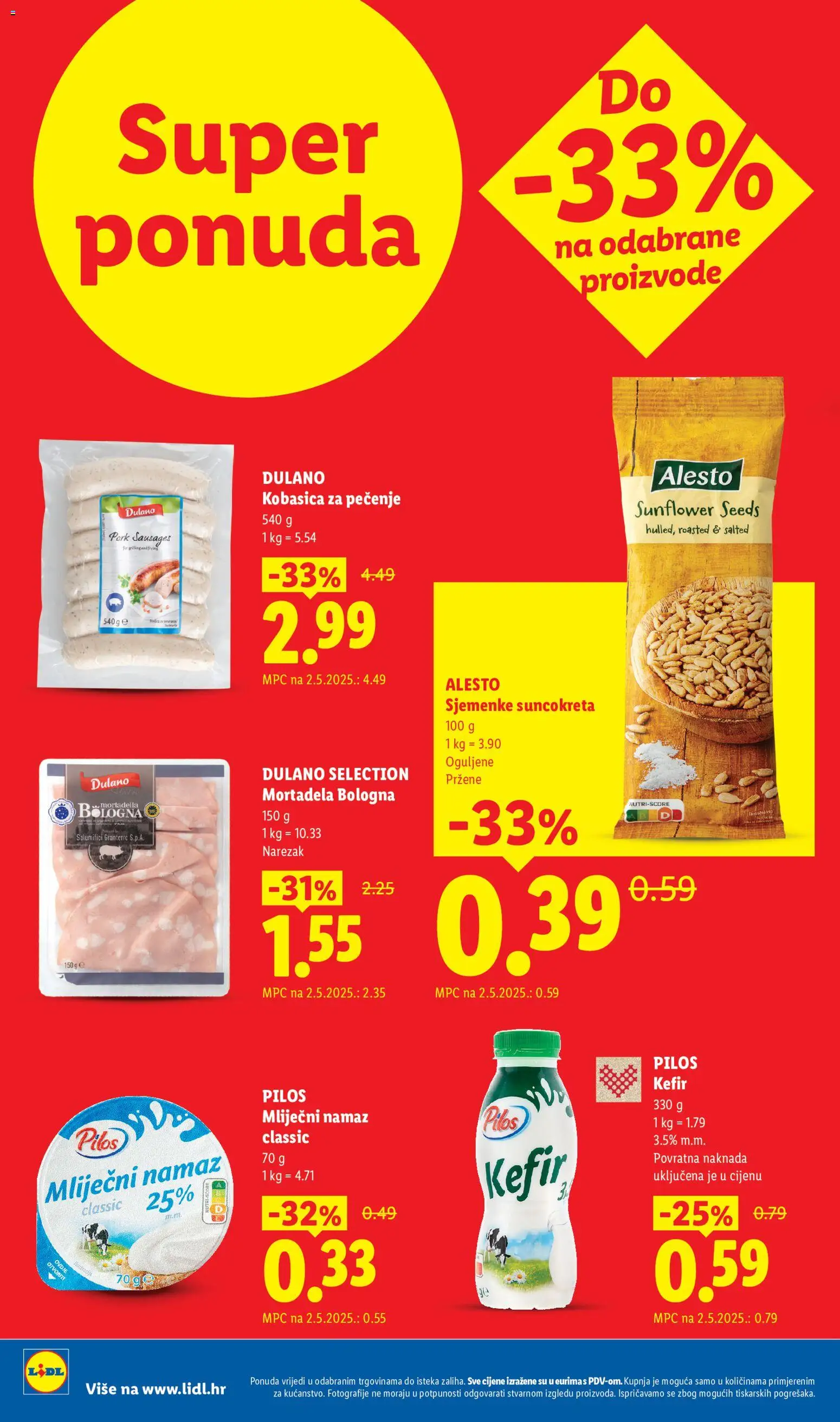 Lidl katalog | vrijedi od 26.10.2026 | Stranica: 2 | Proizvodi: Mortadela, Narezak, Sjemenke, Namaz