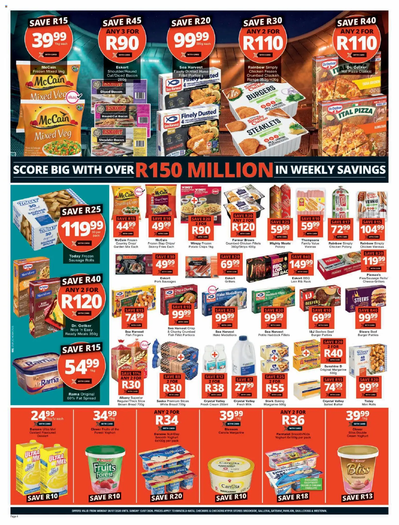 New Checkers catalogue – valid from 06/07/2026 | Page: 4 | Products: PC, Butter, Pork, Pea