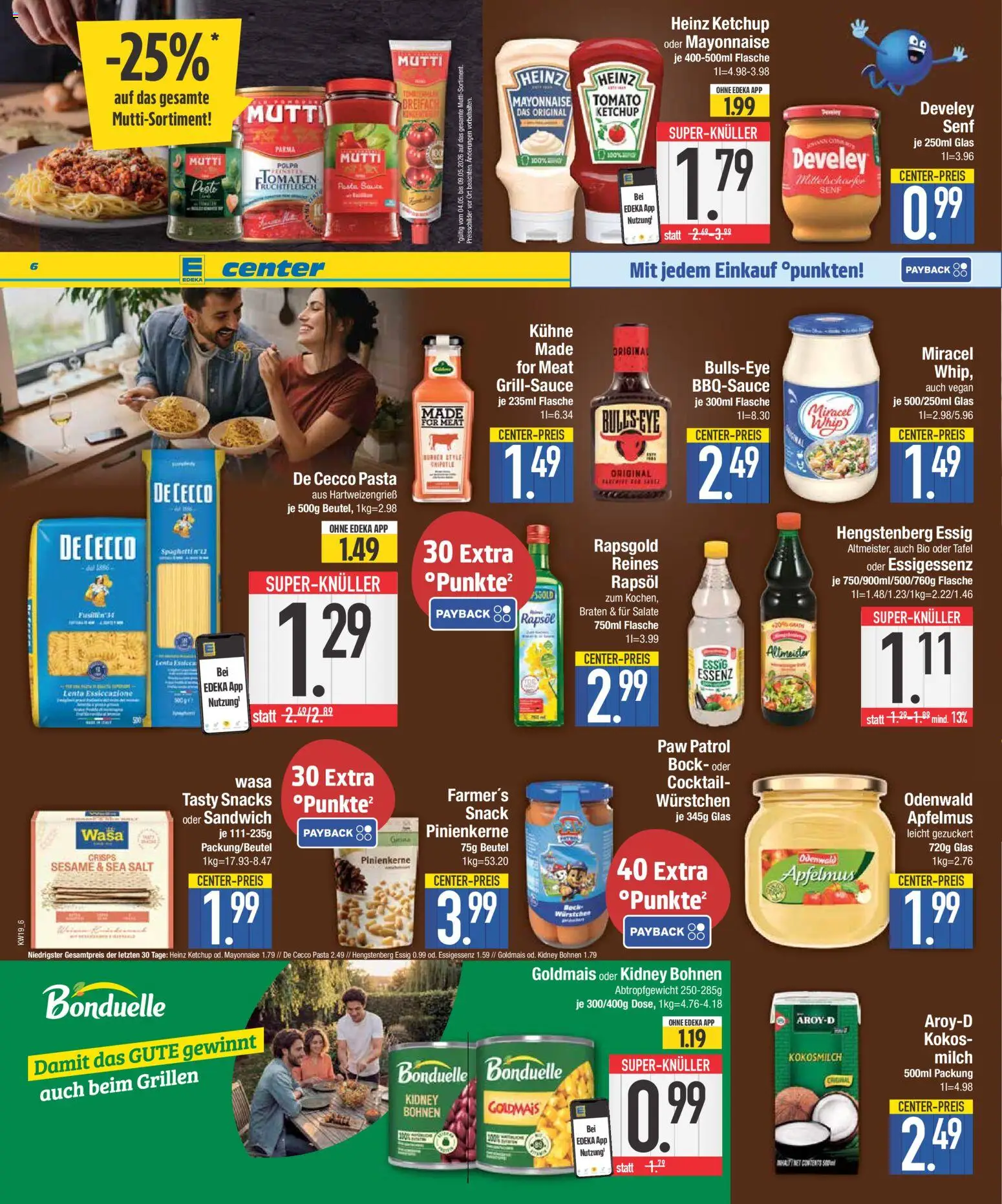 E center Prospekt 	 – gültig ab 04.05.2026 | Seite: 6 | Produkte: Milch, Rapsöl, Mayonnaise, Ketchup