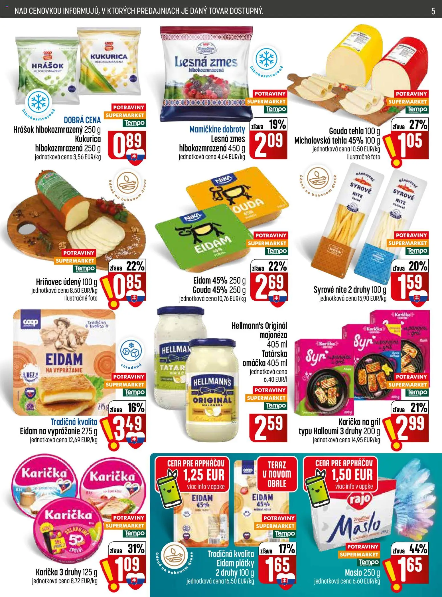 Nové COOP Jednota akcie – leták je platný od 06.08.2026 | Strana: 5 | Produkty: Gril, Eidam 45%, Gouda