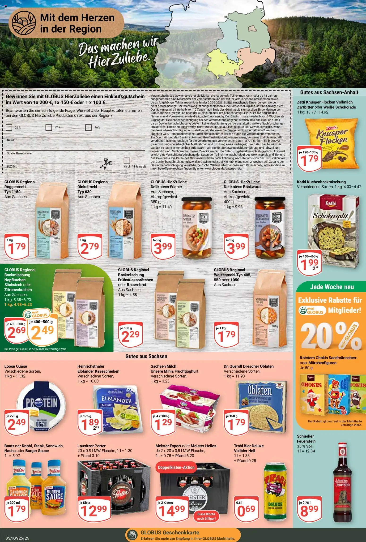 Globus Prospekt – gültig ab 15.06.2026 | Seite: 12 | Produkte: Schokolade, Bier, Brot, Zitronen