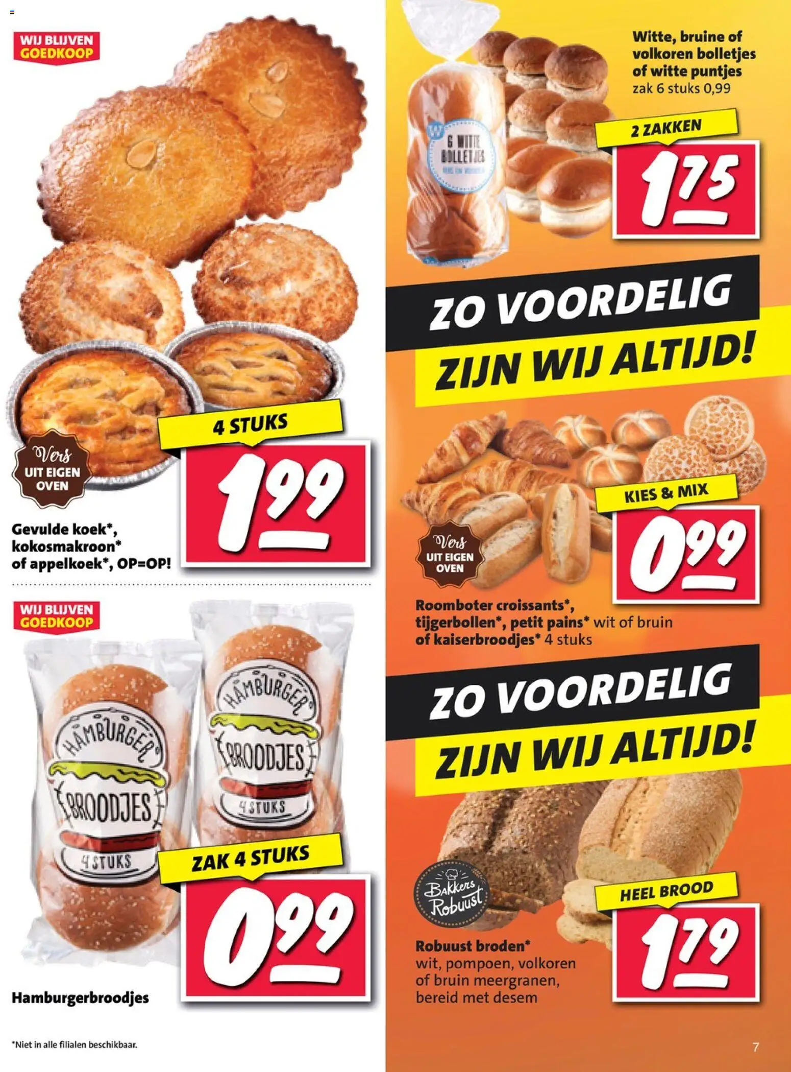 {H1} | Pagina: 7 | Producten: Brood, Roomboter, Zak, Bolletjes