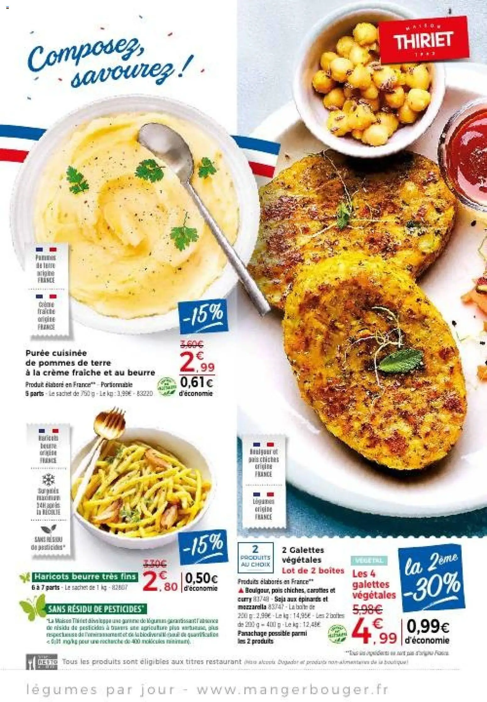 {H1} | Page: 9 | Produits: Mozzarella, Beurre, Pommes, Pommes de terre