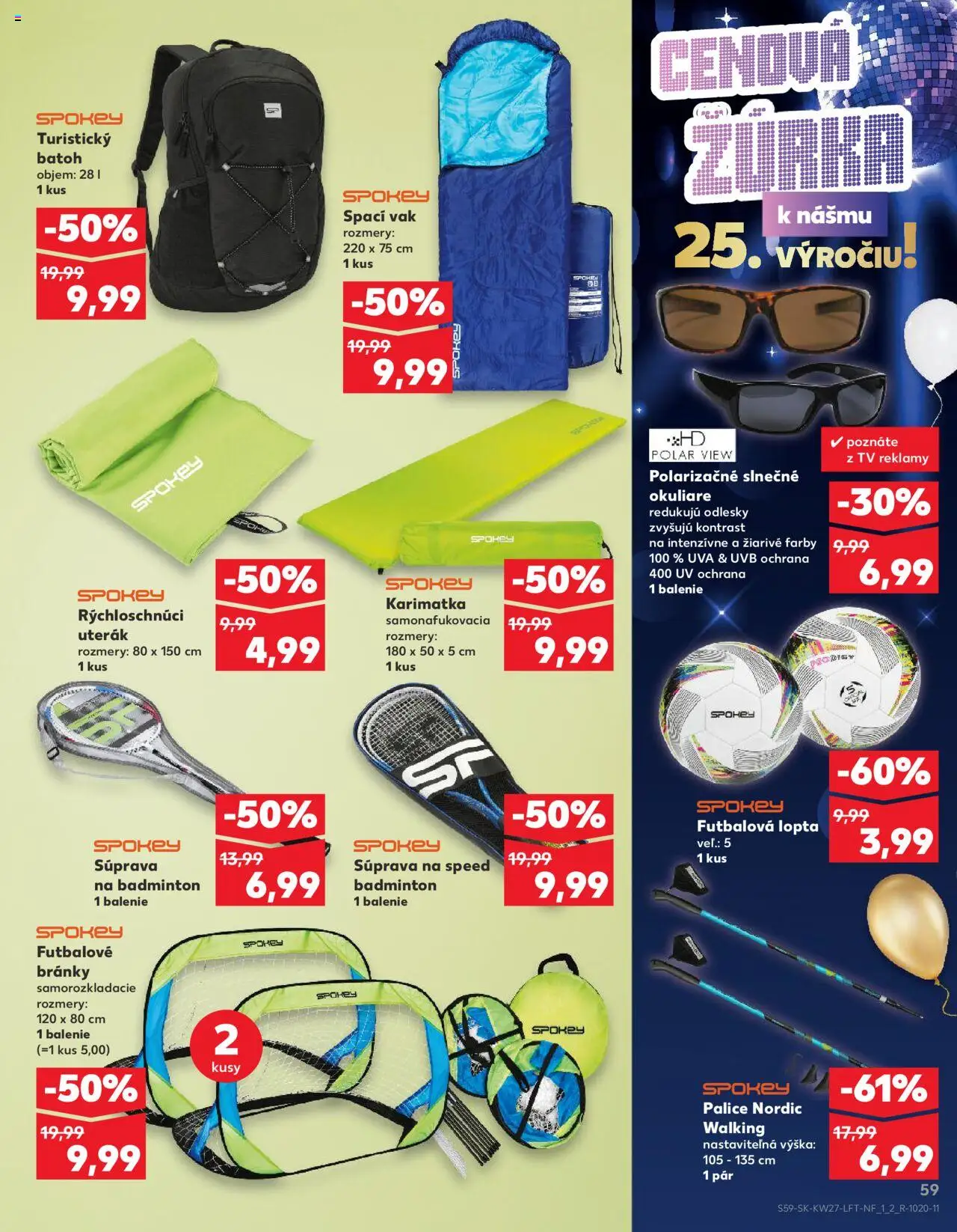 Nové Kaufland akcie – leták je platný od 03.07.2025 | Strana: 59 | Produkty: Tv, Uterák, Lopta, Okuliare