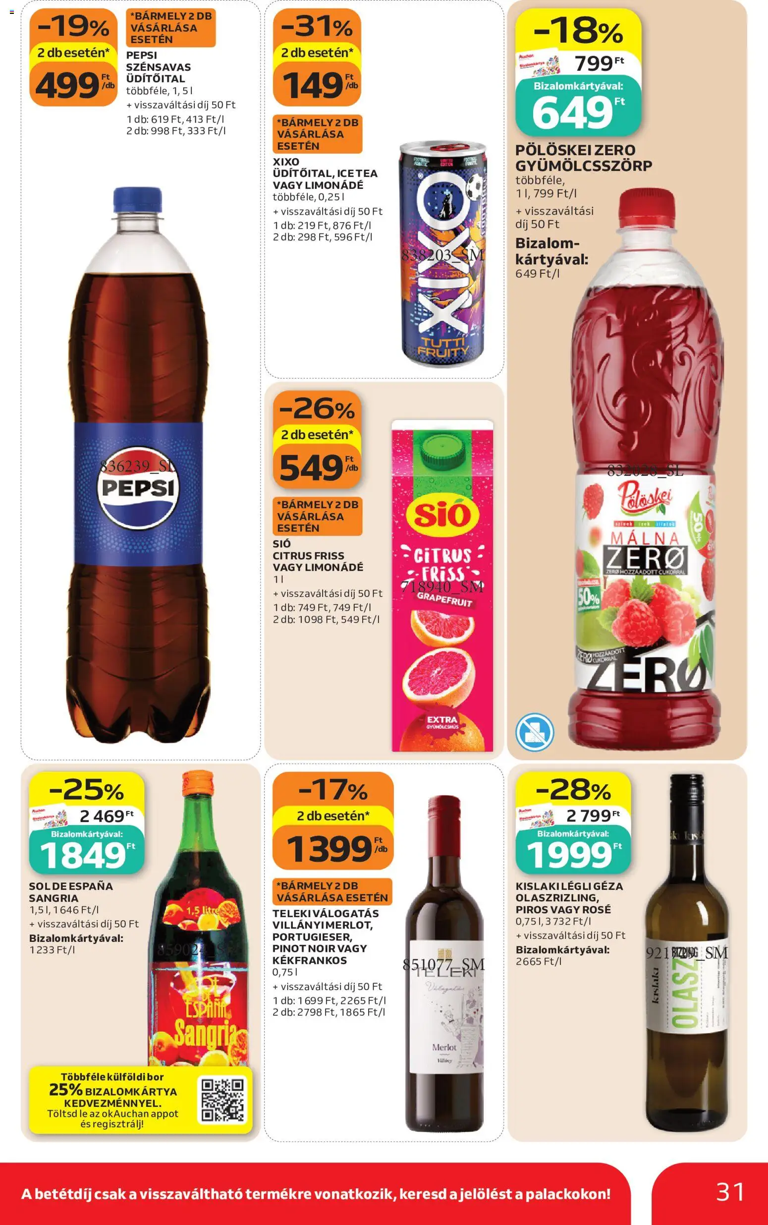 Auchan akciós ujság - amely érvényes a következő dátumtól: 2026.09.17. | Oldal: 31