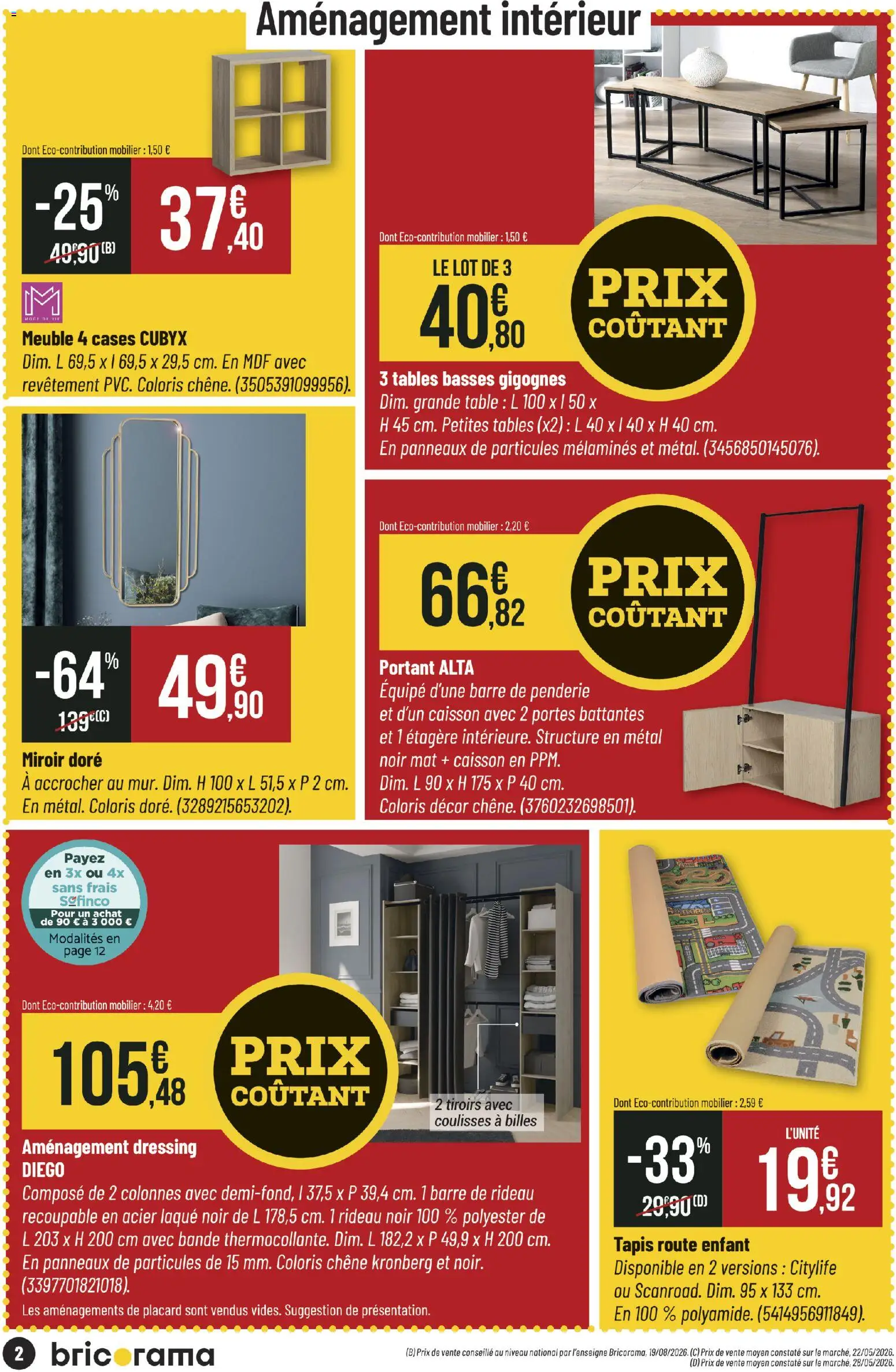 {H1} | Page: 2 | Produits: Penderie, Tiroirs, Miroir, Rideau