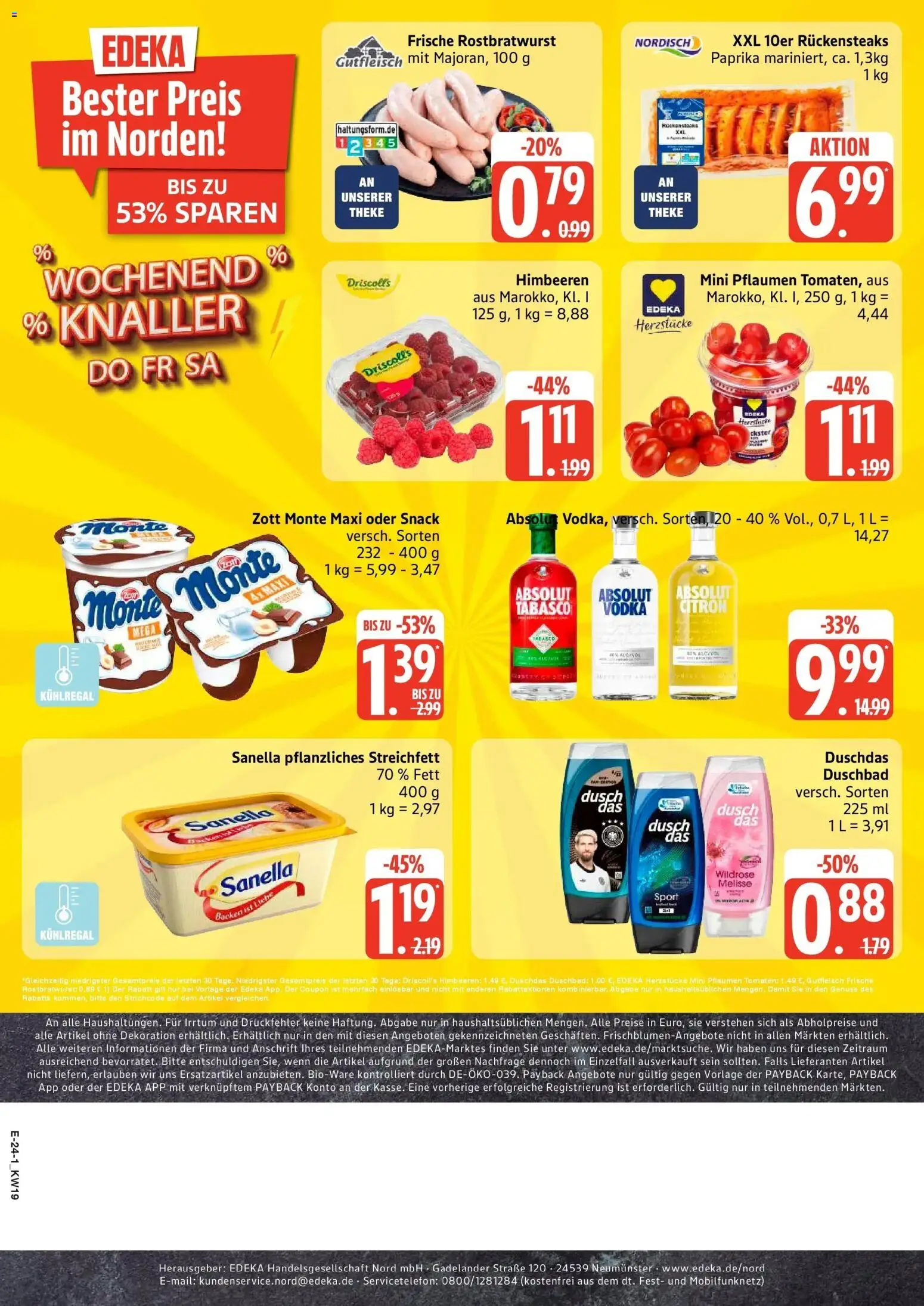 Marktkauf Prospekt Hamburg	 – gültig ab 03.05.2026 | Seite: 27 | Produkte: Himbeeren, Theke, Duschdas, Sanella