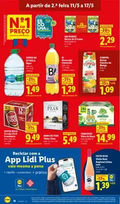 Pré-visualização MINA DE PIAS Vinho Tinto, Emb. 5 L válido de 11.05.2026 | Página: 18 | Produtos: Agua, Super bock, Base, Vinho