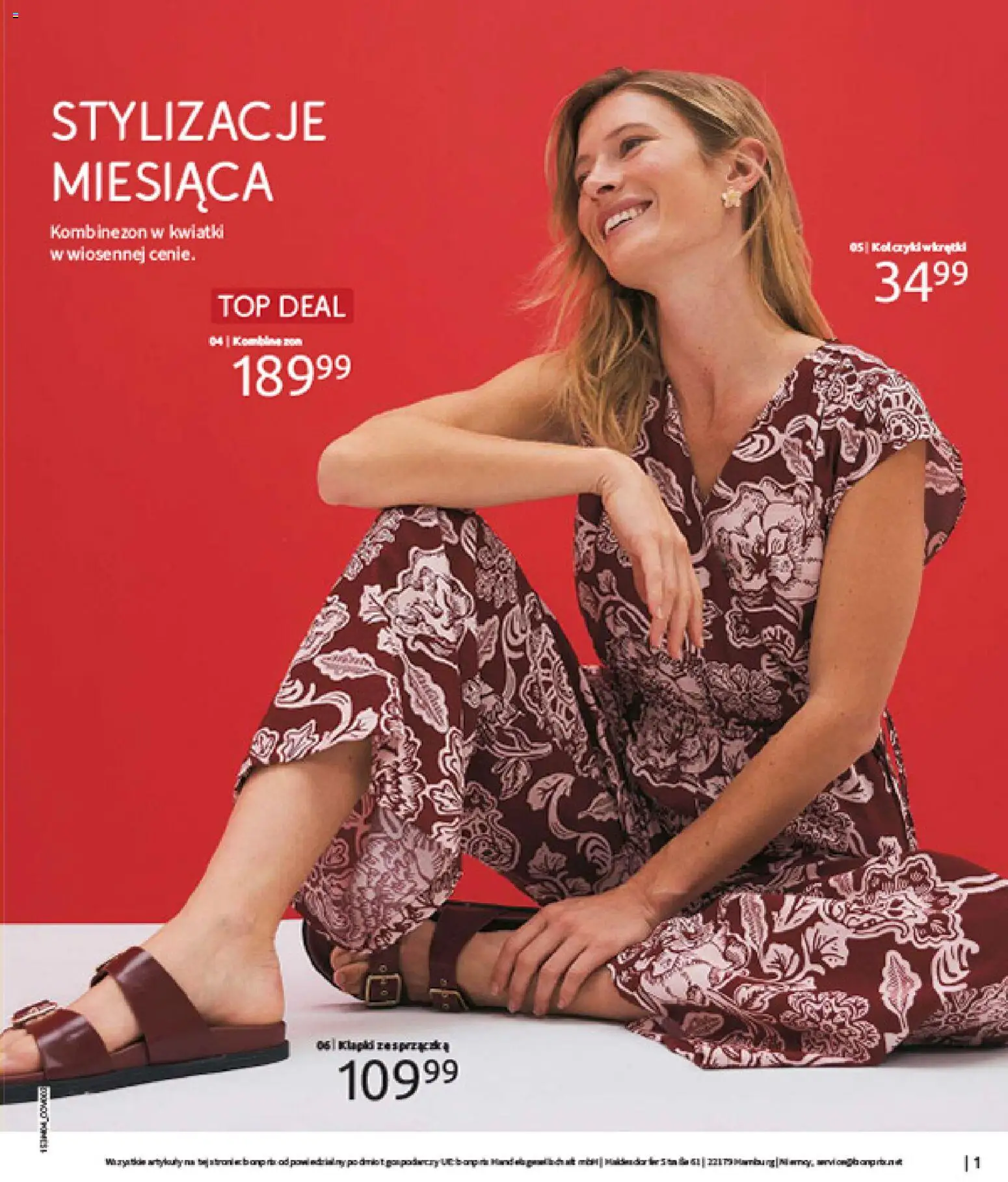 BonPrix Katalog od 30.03.2026 | Strona: 3 | Produkty: Top, Kombinezon, Klapki, Kwiatki