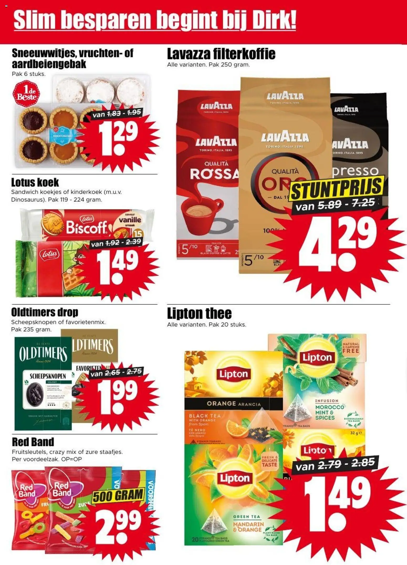 {H1} | Pagina: 18 | Producten: Thee, Sandwich, Lavazza, Sandwich koekjes
