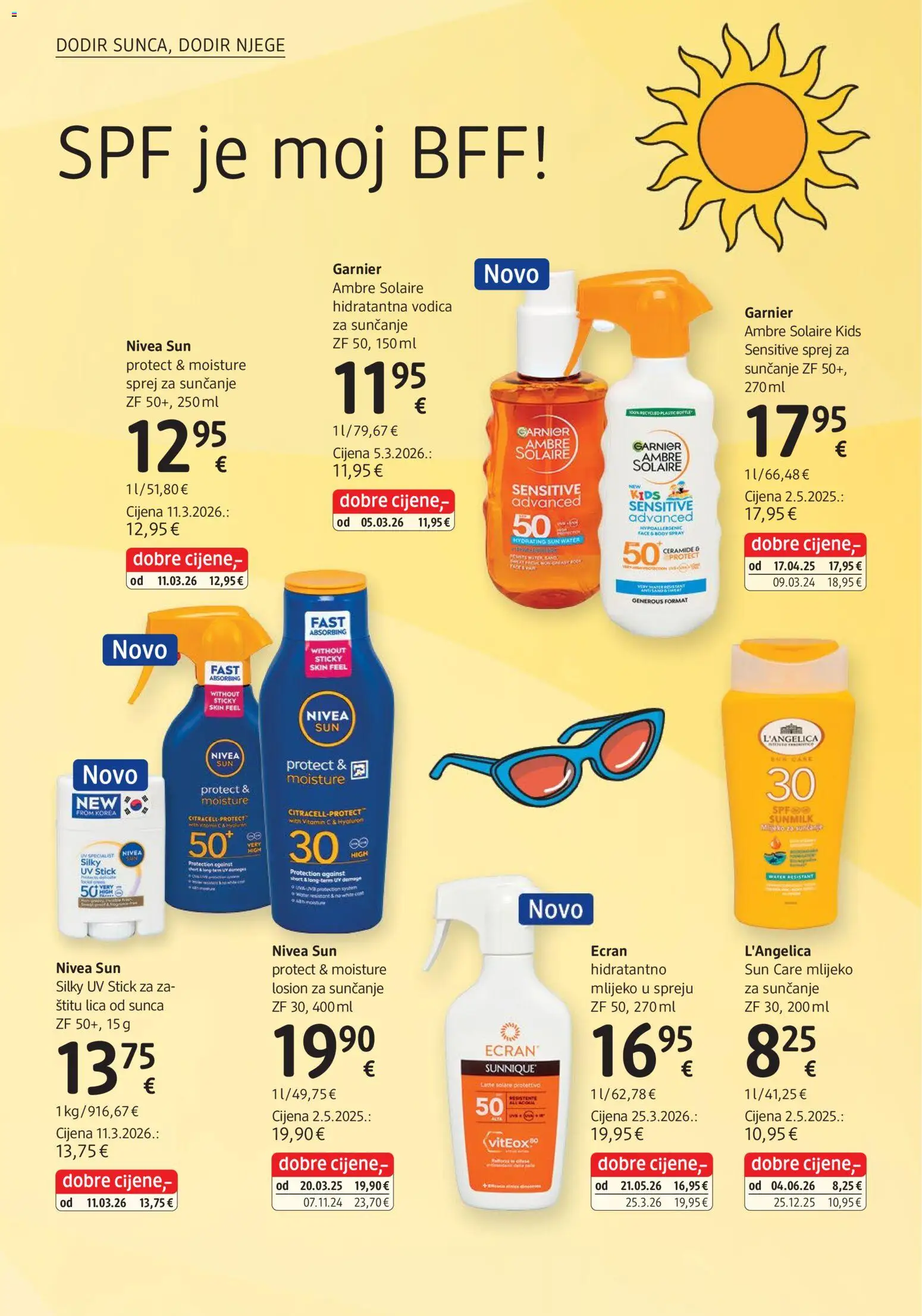 DM katalog | vrijedi od 01.07.2026 | Stranica: 4 | Proizvodi: Mlijeko, Losion za sunčanje, Nivea, Garnier