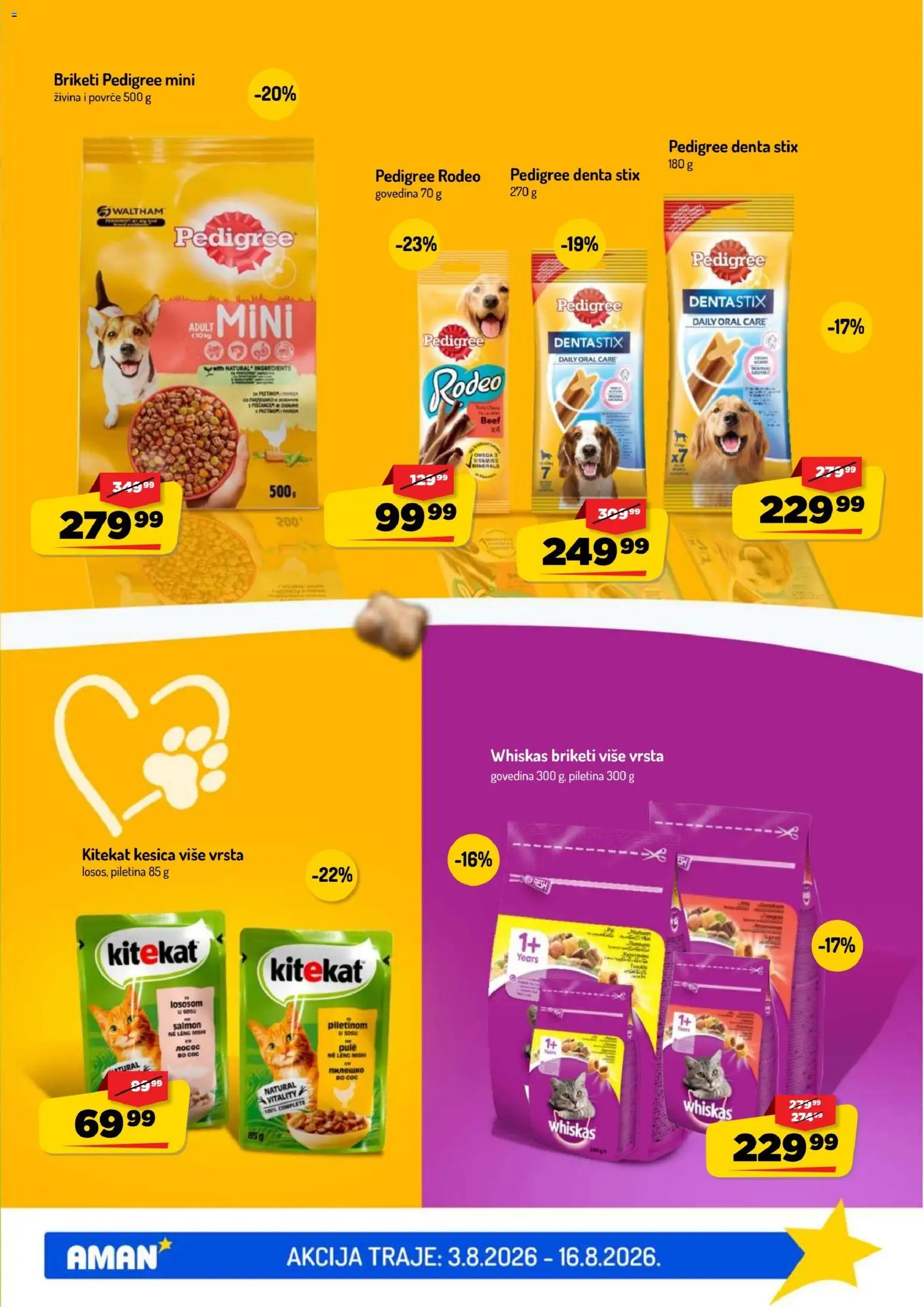 Aman katalog - važi od 03.08.2026 | Strana: 43 | Proizvode: Govedina, Pedigree, Piletina, Whiskas