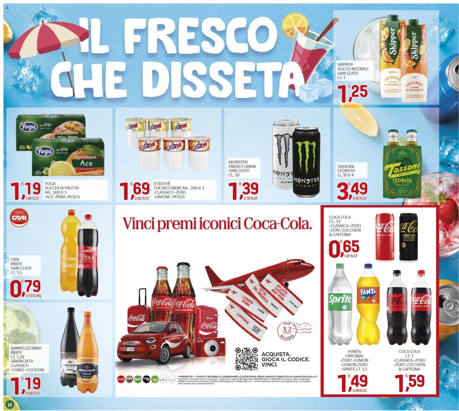 Volantino CRAI del 09/07/2026 | Pagina: 10 | Prodotti: Pesca, The, Arancia, Cedrata